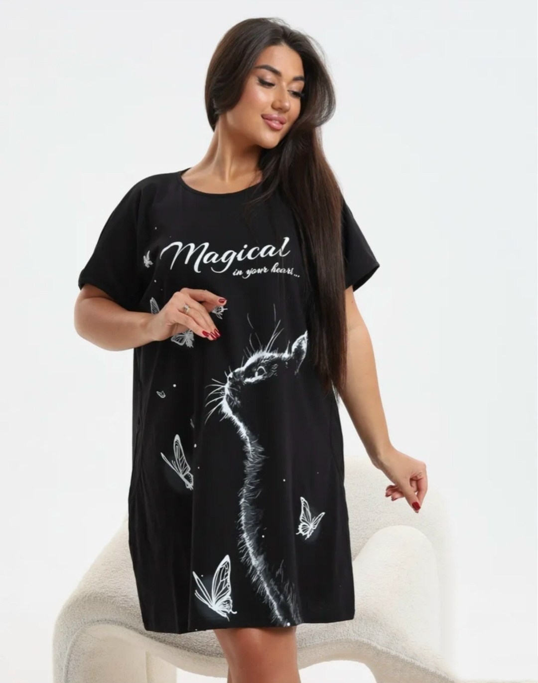 туника женская,туника женская трикотажная домашняя,черная женская футболка,женская футболка,туника женская трикотажная