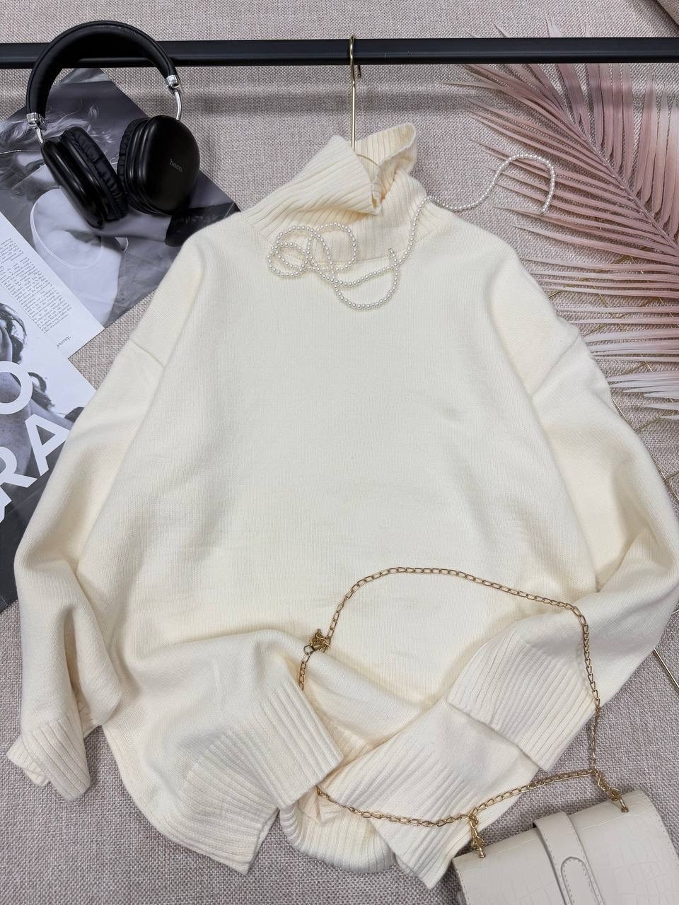 свитер,вязаные свитера,свитер с высоким воротом,женский свитер оверсайз,коричневый свитер