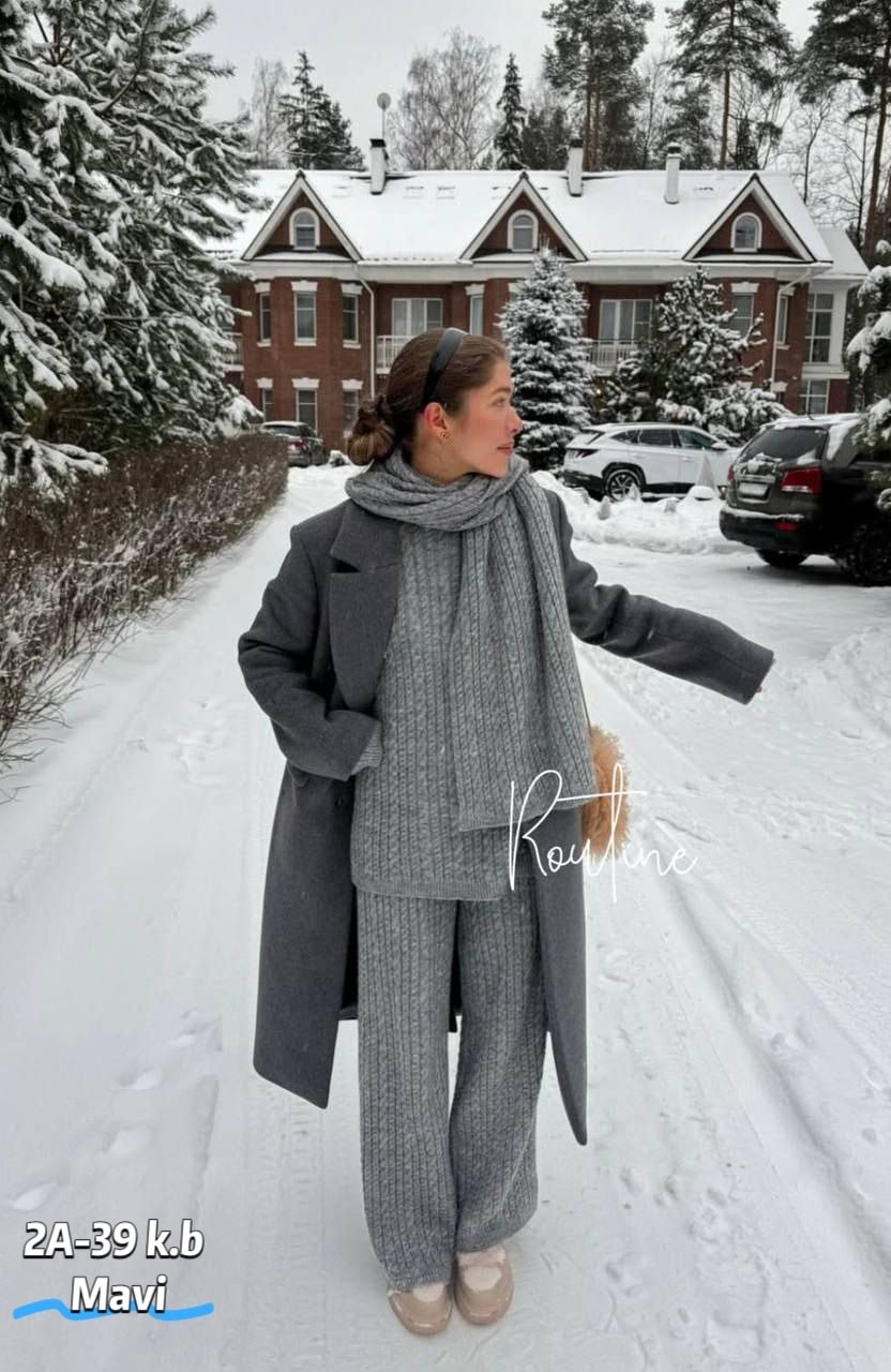 вязаный костюм женский,вязаные костюмы,теплый костюм,повседневный вязаный костюм