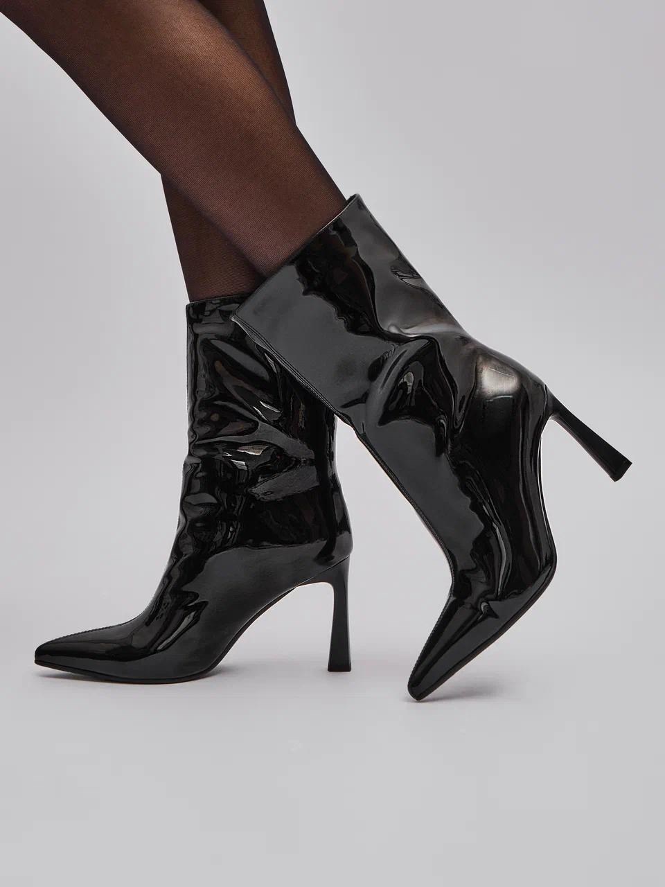 лакированные сапоги,лаковые сапоги,высокие сапоги,сапоги модные,лаковые сапоги на шпильке
