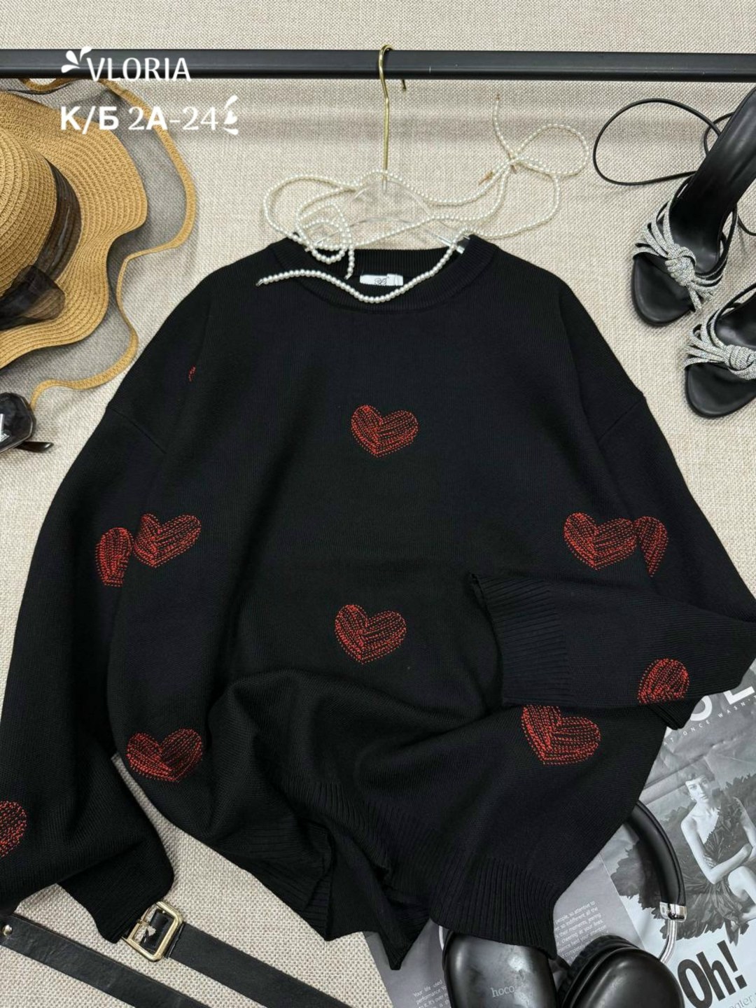 свитер оверсайз с сердцами,свитер оверсайз с сердечками,свитер оверсайз с сердечками удлиненный,свитер длинный оверсайз с сердечками,свитер женский оверсайз с сердечками