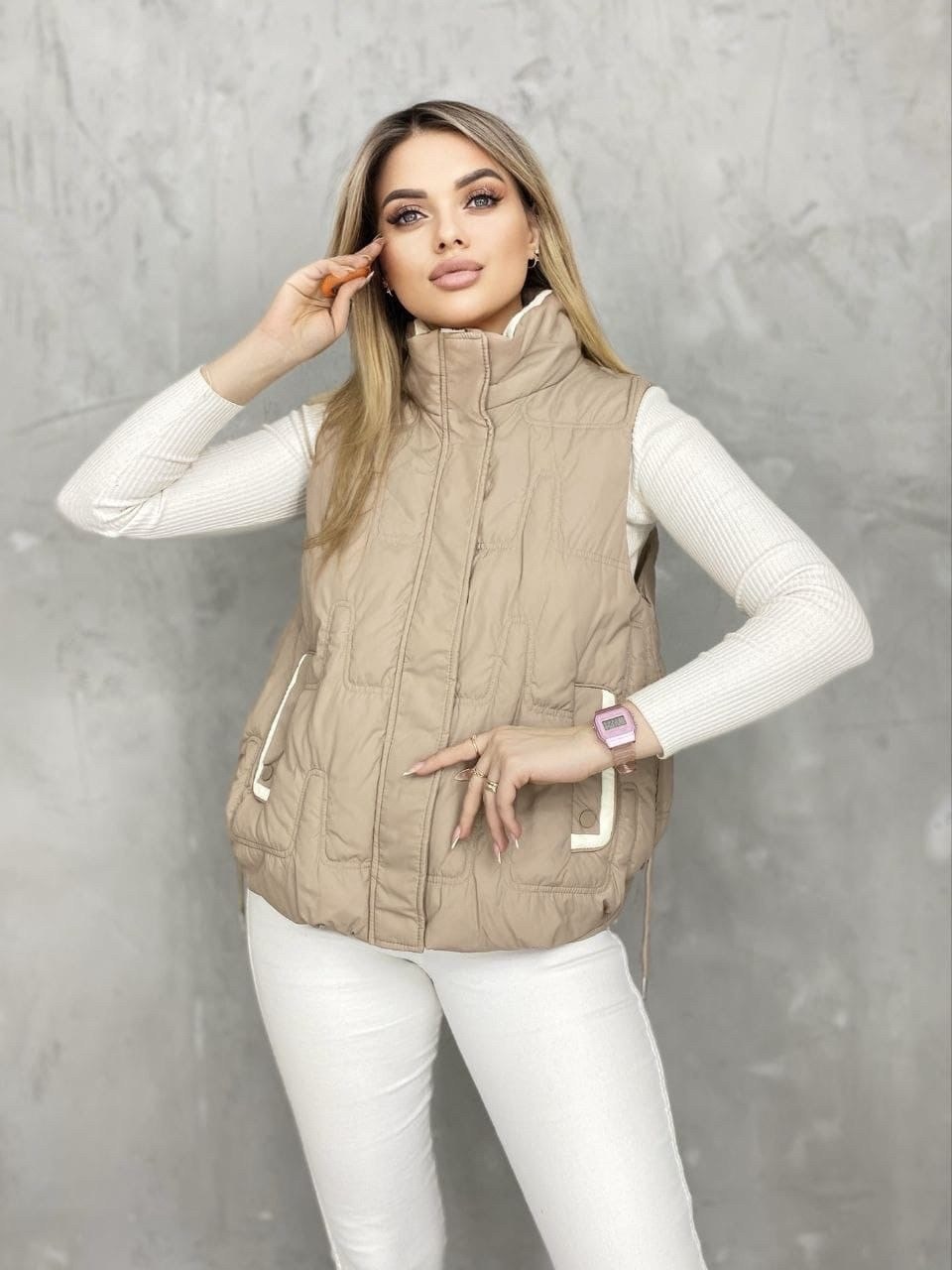 жилетка двухсторонняя,женские жилетки,женские жилеты,жилет,демисезонный жилет