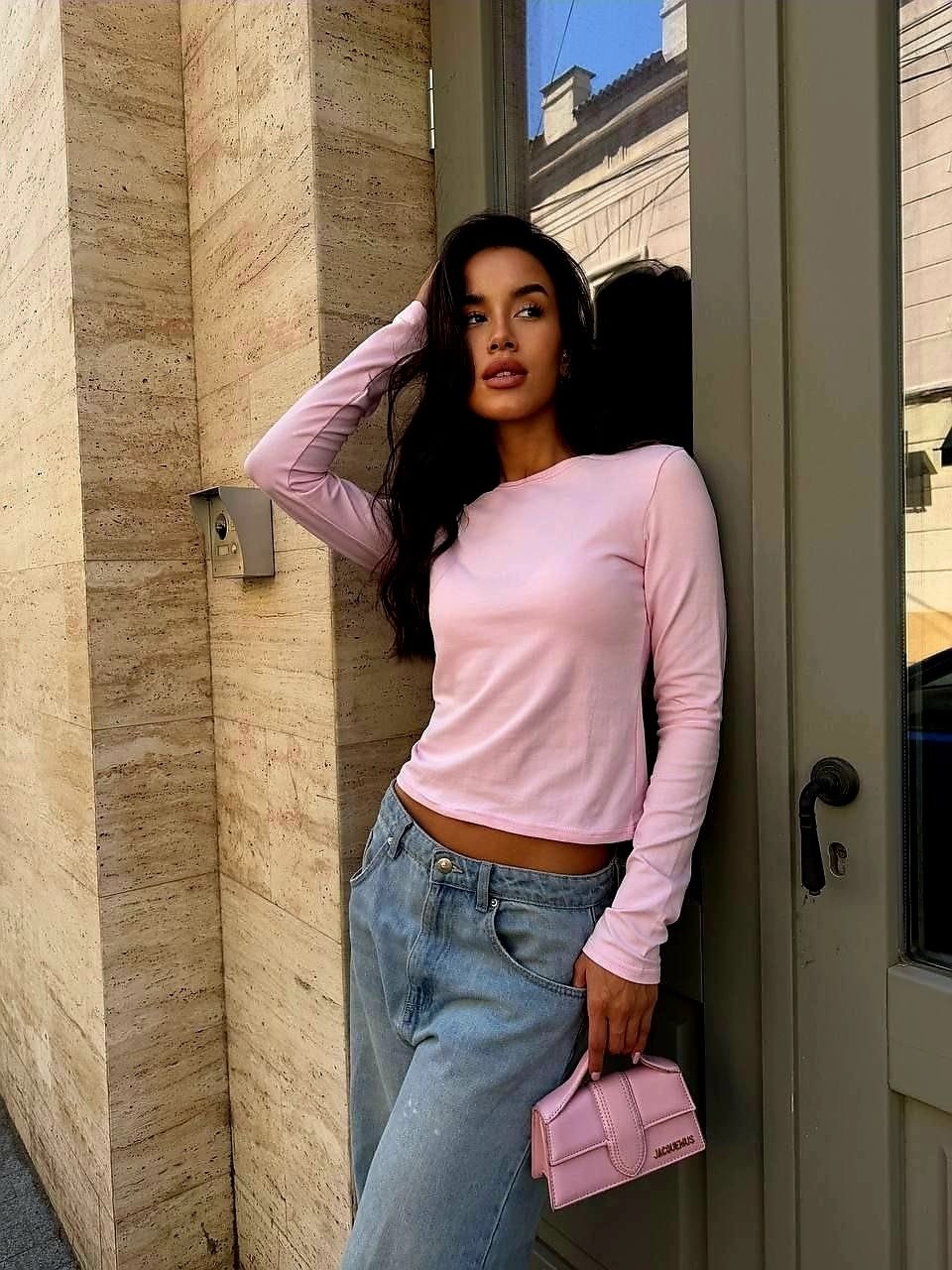 лонгслив розовый,лонгслив женский,кофта женская,базовый лонгслив,лонгслив