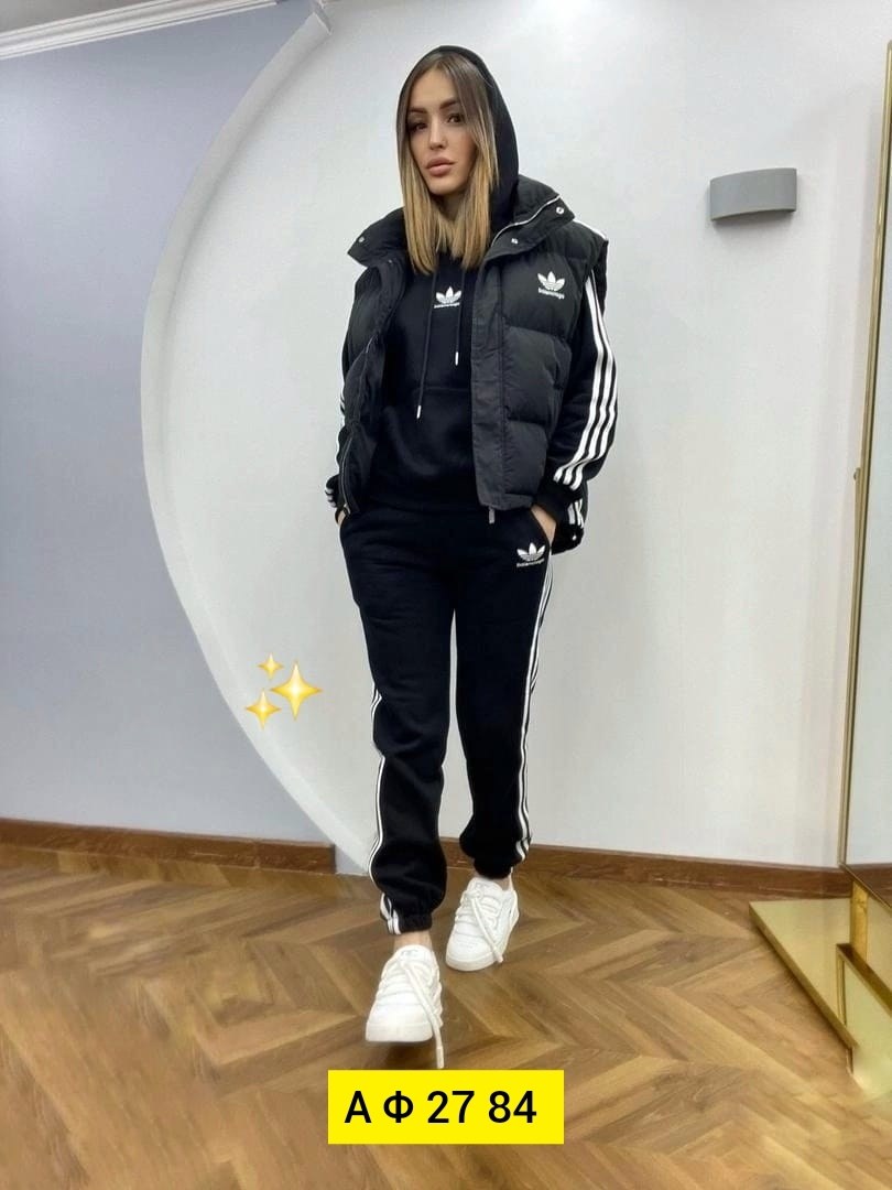 костюм тройка,костюм женский на флисе,спортивные костюм, ,костюм адидас