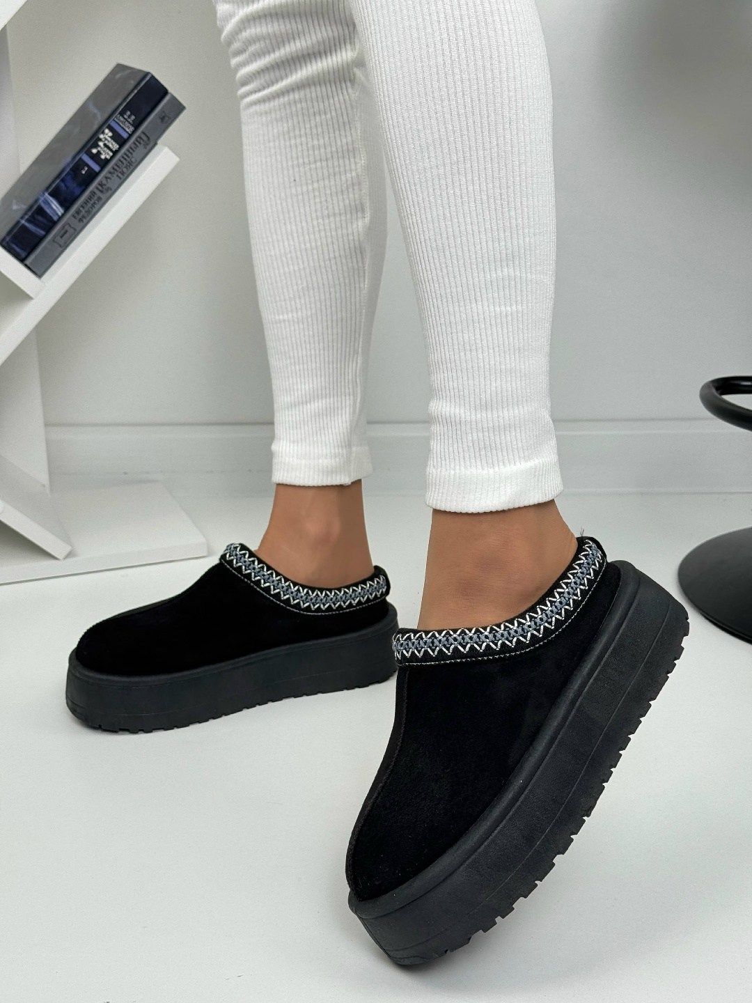 женские угги,модные тапочки,,тапочки на плоской подошве,тапочки на платформе