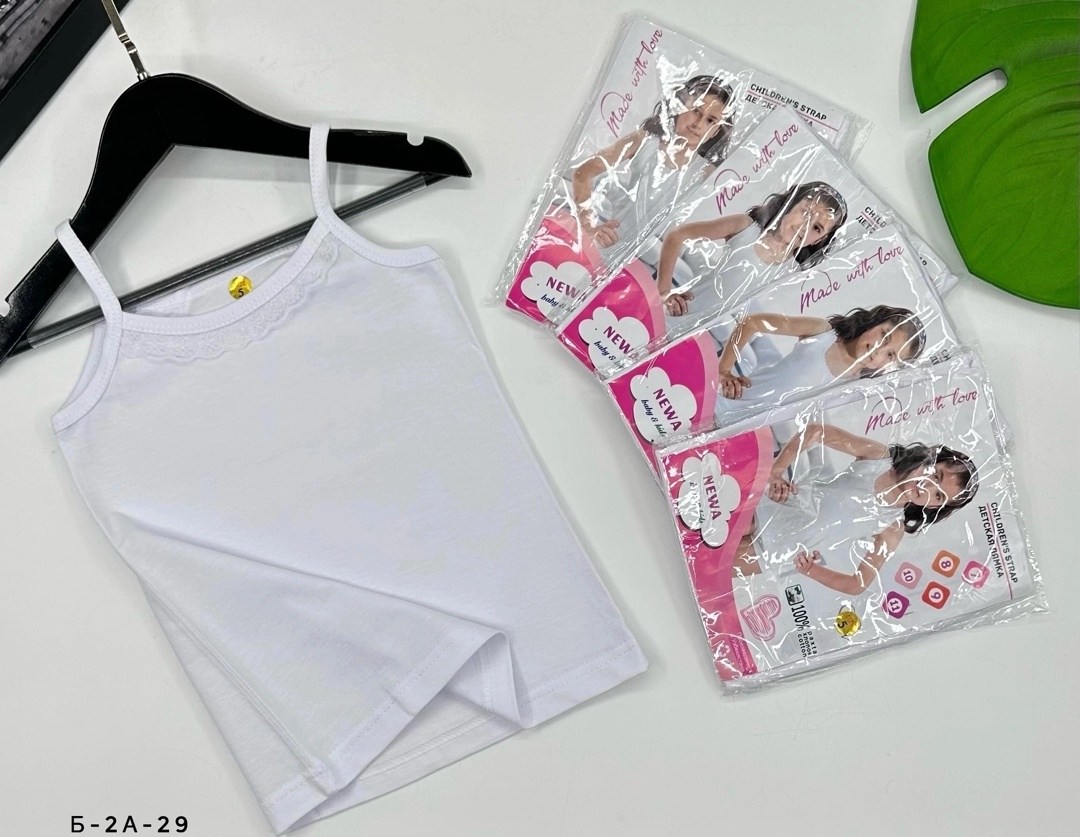 белая майка для девочки,маечка для девочки,майка для девочек,майка на бретелях для девочки donella,майка детская