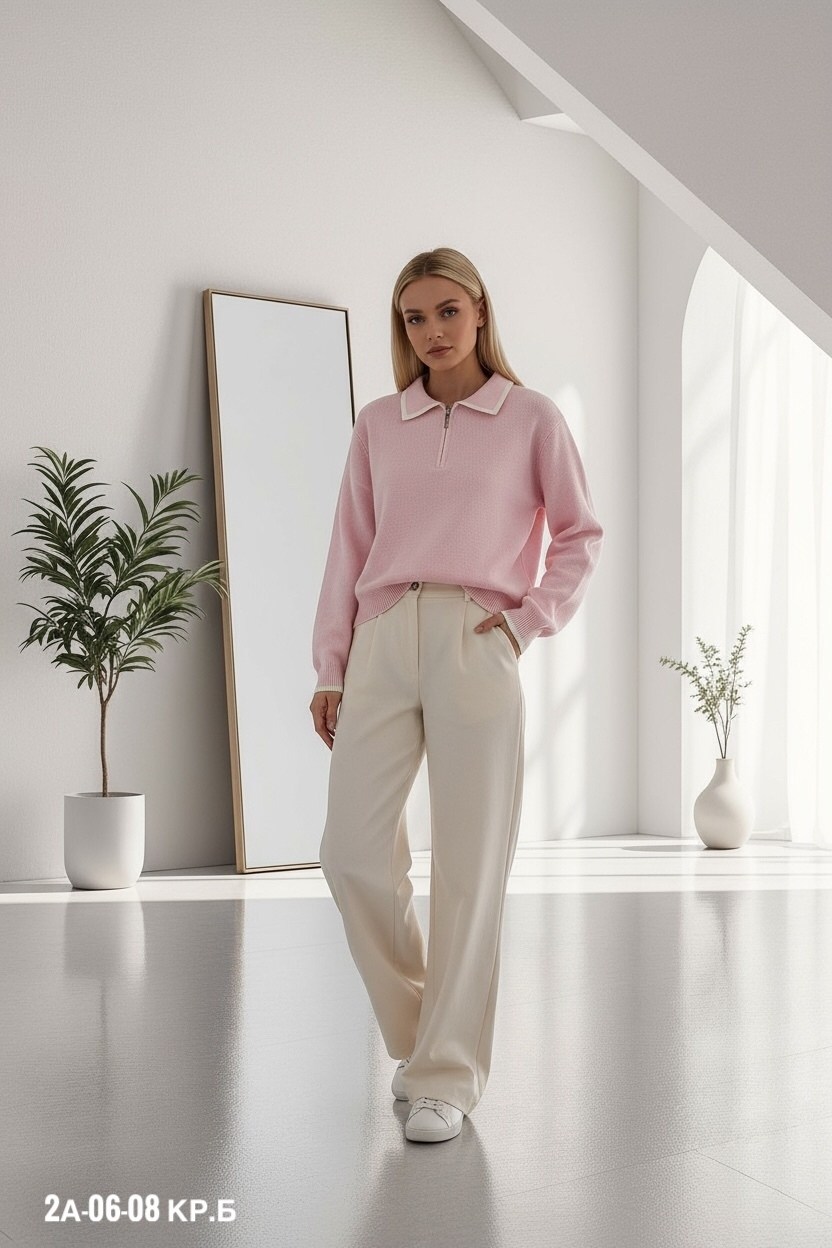 джемпер,джемпер женские,джемпер розовый,джемпер с воротником,трикотажный джемпер