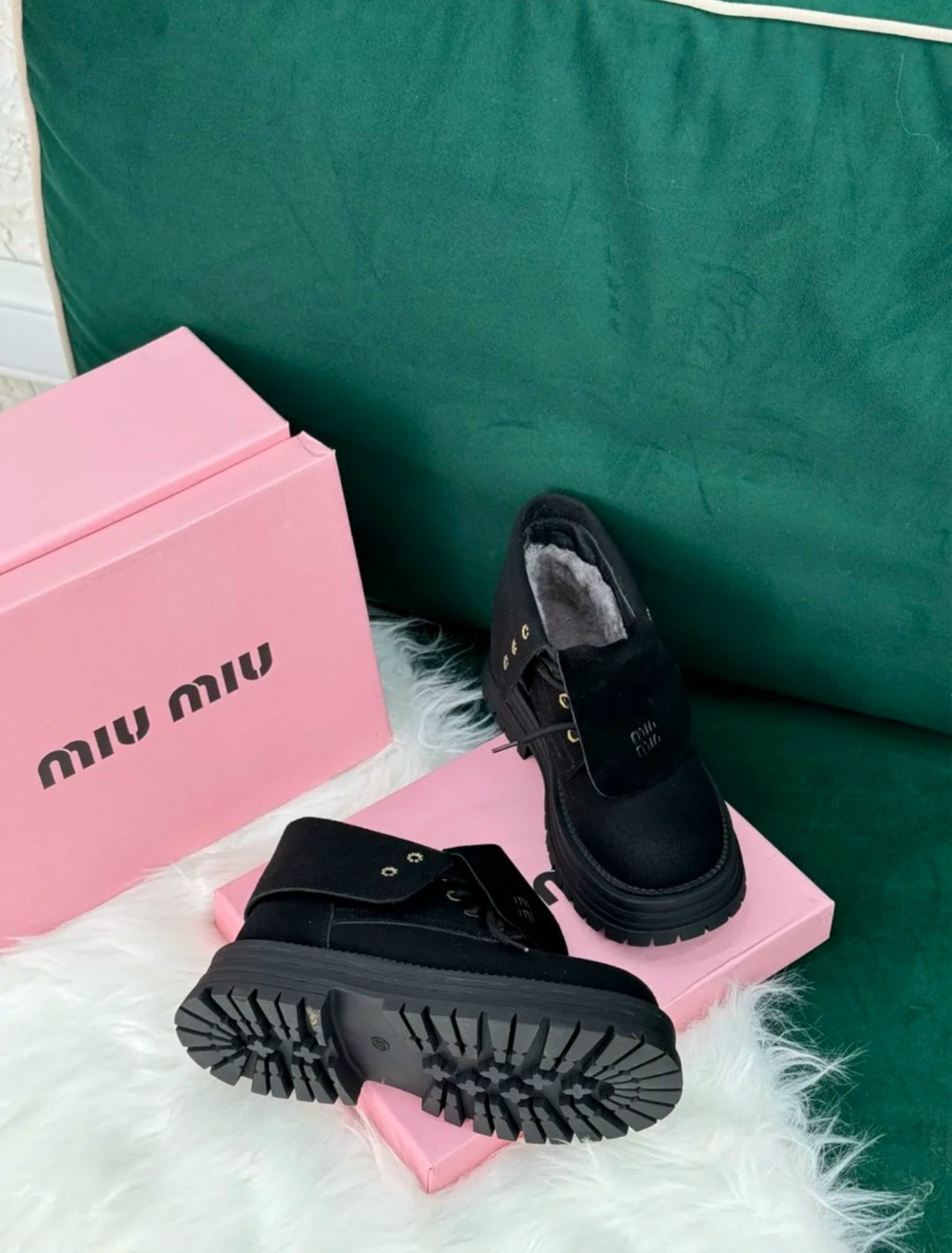 ,женские ботинки,ботинки miu miu,ботинки замшевые, женская