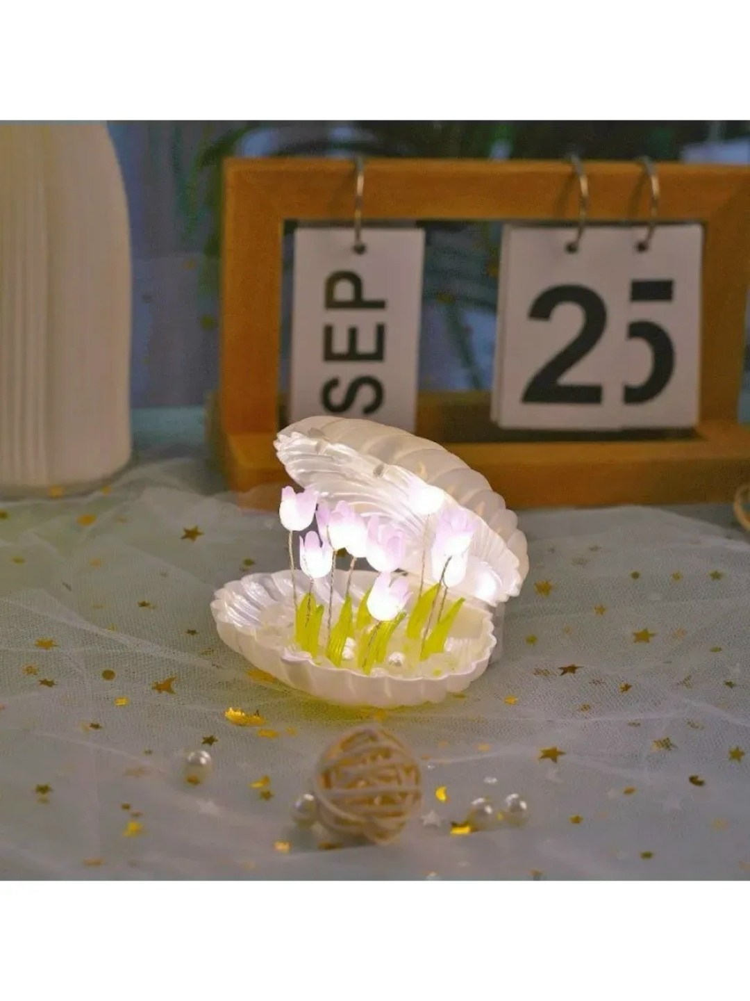 ночник ракушка,светильник ракушка,ночник ракушка с жемчужиной,шкатулка ракушка,форма ракушки