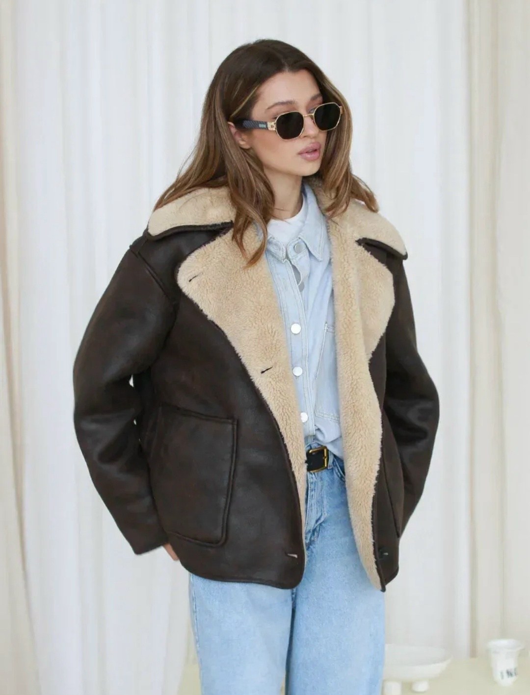 дубленка авиатор,дубленка авиатор женская,дубленка женская,куртка авиатор,стильная дубленка