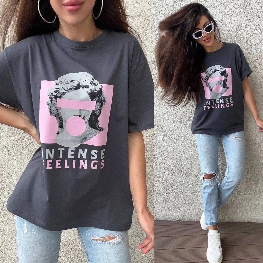 черная футболка оверсайз,футболка свободного кроя,футболка оверсайз,повседневная женская футболка,футболка женская