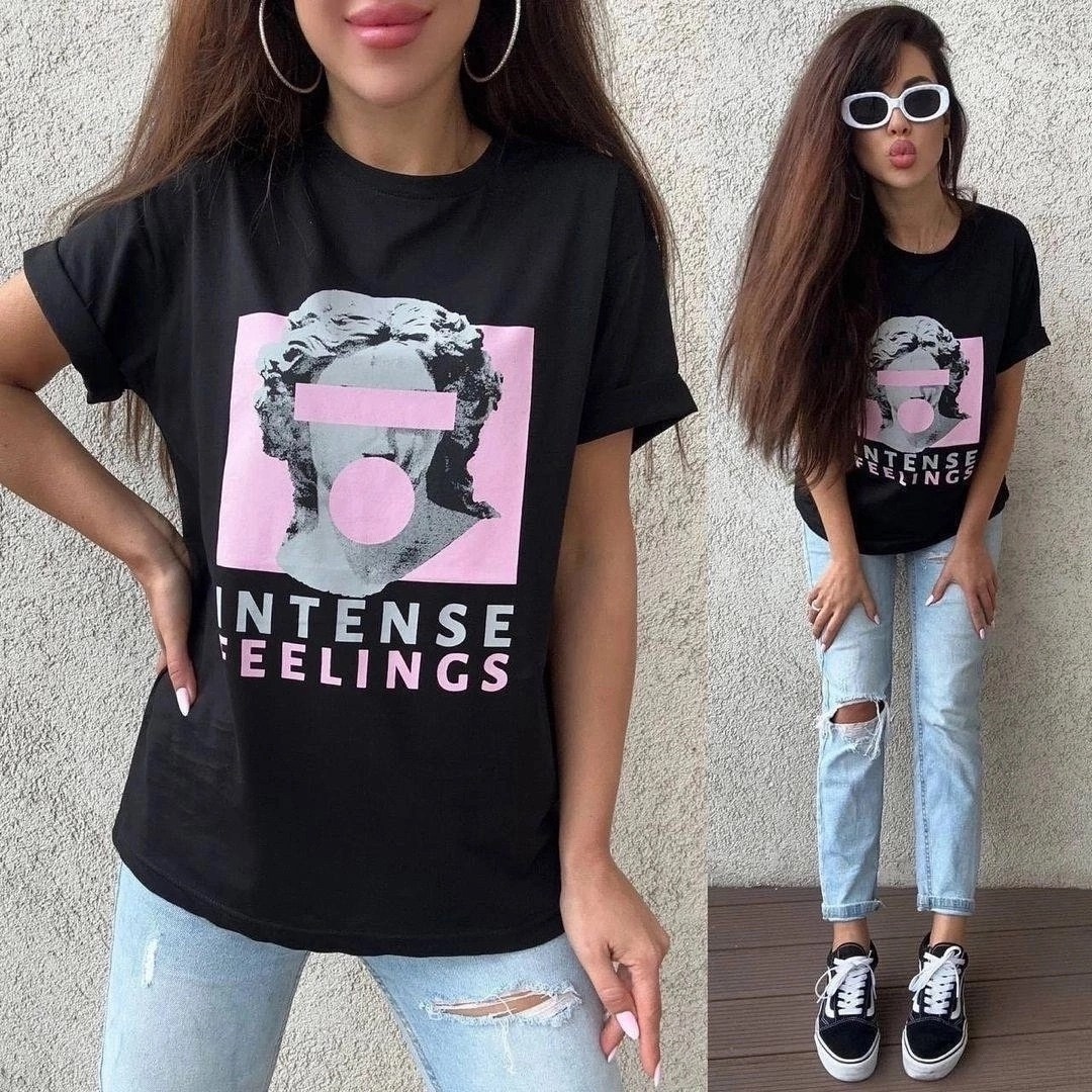 черная футболка оверсайз,футболка свободного кроя,футболка оверсайз,повседневная женская футболка,футболка женская