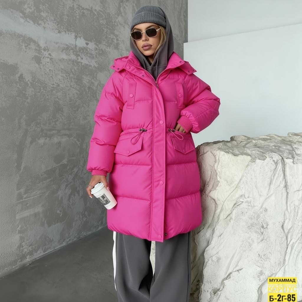 женская зимняя куртка,пуховик розовый,куртка модная,женские пуховики,куртка женская