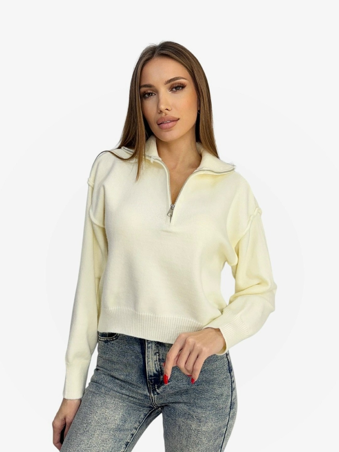 свитера женские,модные свитера,свитер с замком,джемпер с замком,женская кофта