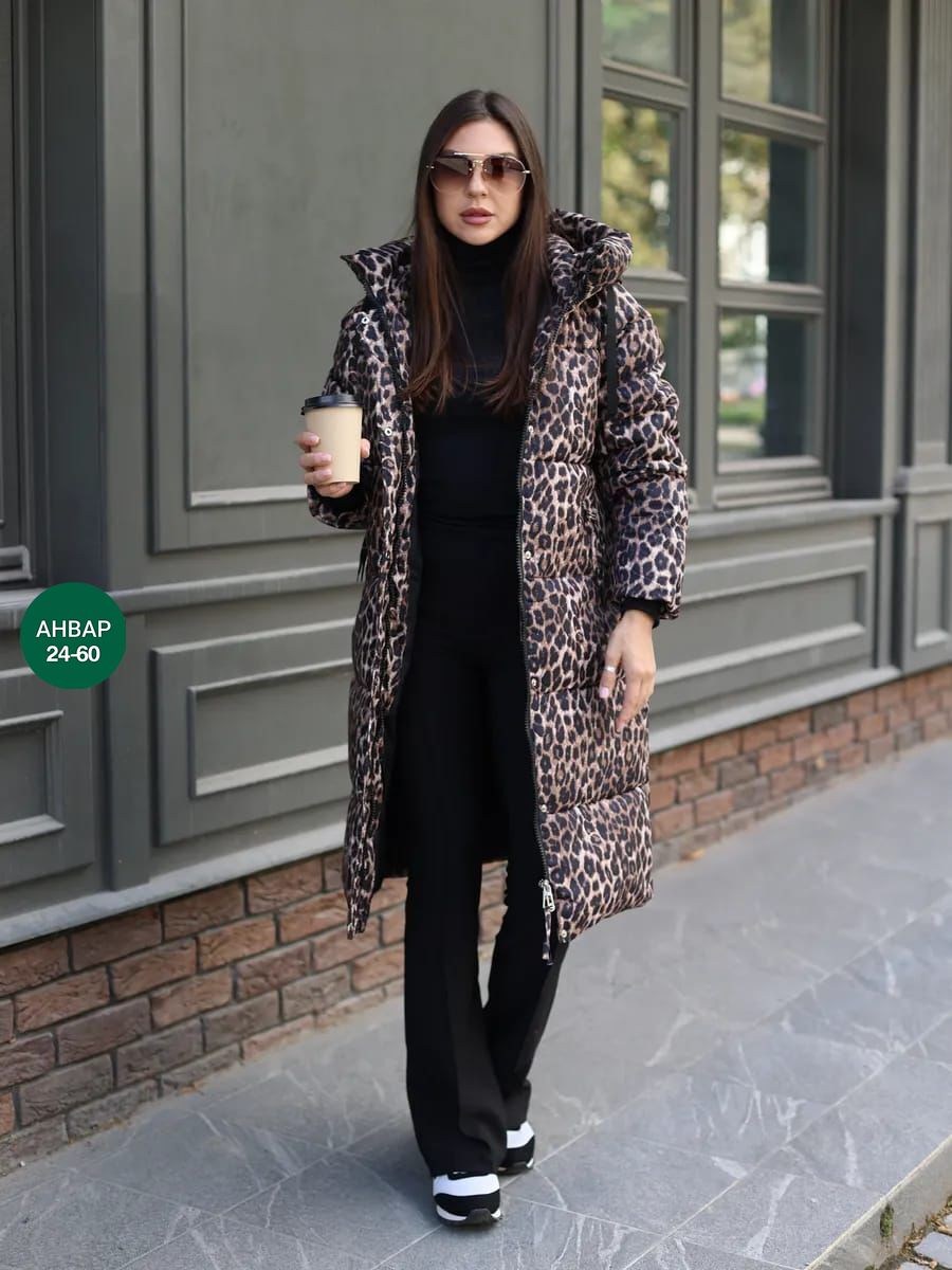 леопардовый пуховик,женские пуховики,куртка леопардовая,женская куртка,теплая куртка