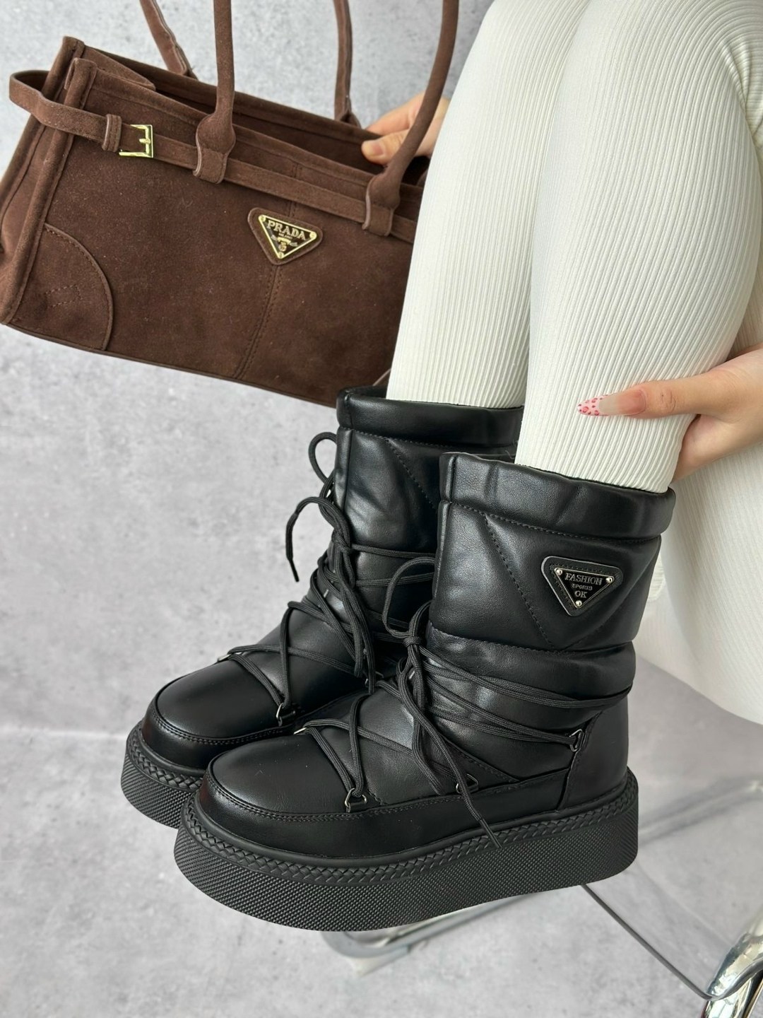 дутики прада женские,дутики prada,,дутики женские,зимняя женская