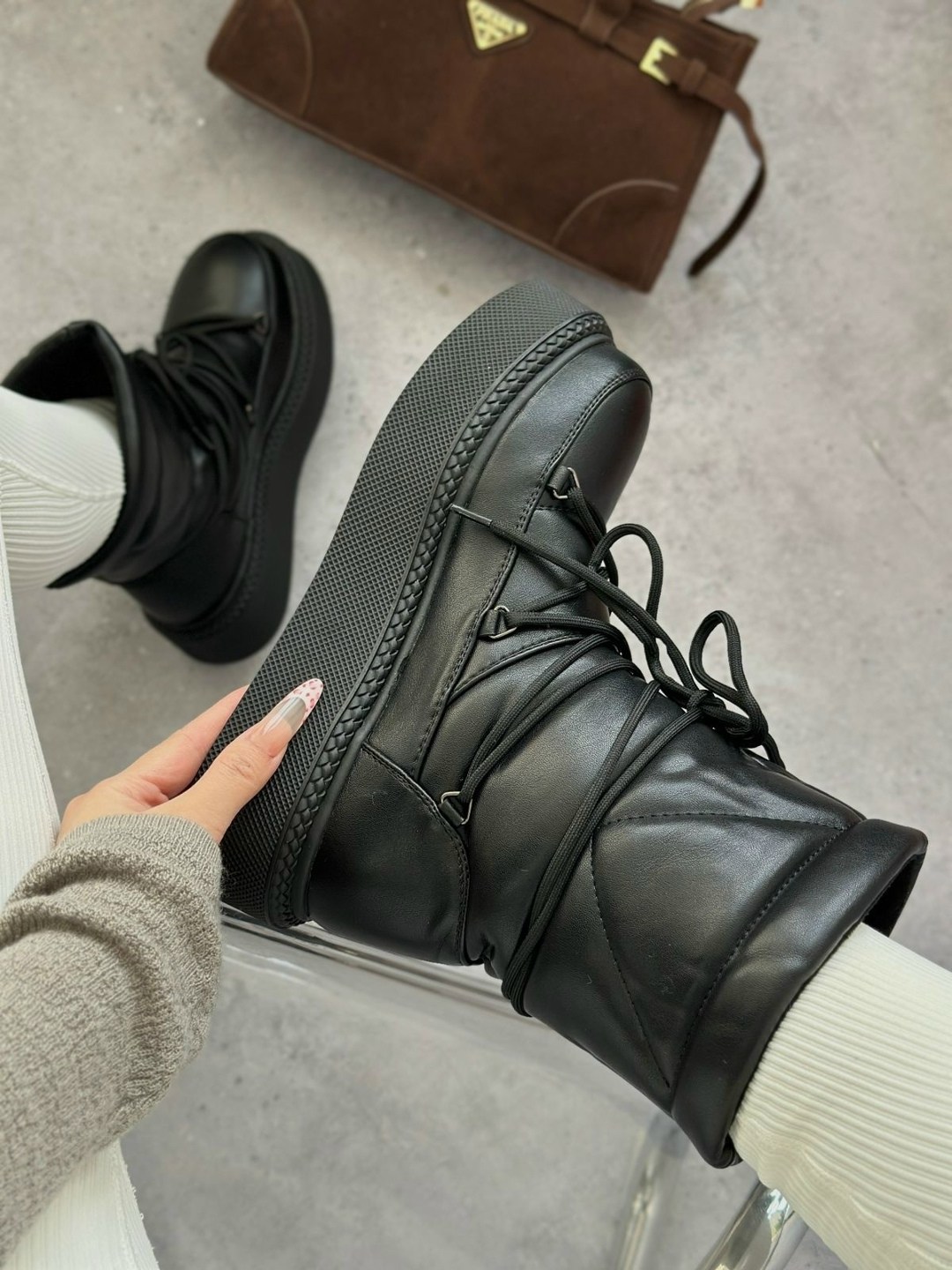 дутики прада женские,дутики prada,,дутики женские,зимняя женская