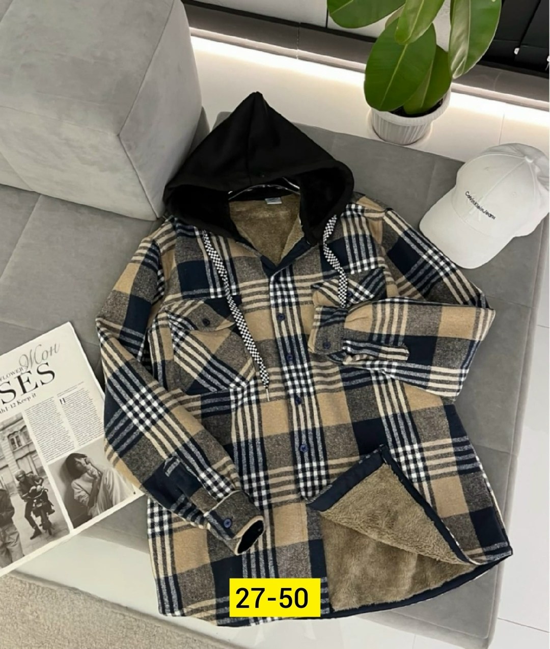 рубашка с капюшоном,рубашка в клетку с капюшоном,теплая рубашка,рубашка утепленная,рубашка в клетку теплая с капюшоном