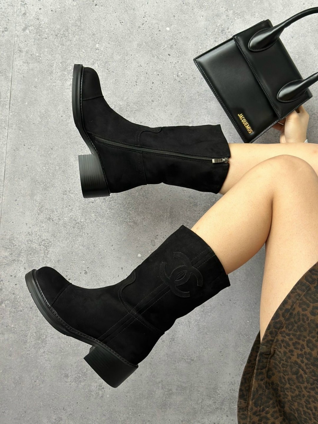 сапоги chanel,замшевые сапоги,ботинки chanel,замшевые полусапоги,сапоги модные