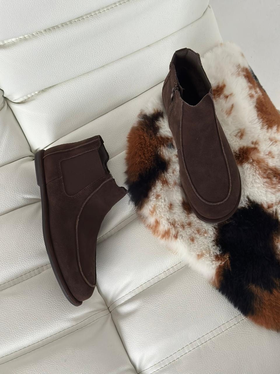 ботинки челси замшевые,, повседневные,женская ,челси ботинки