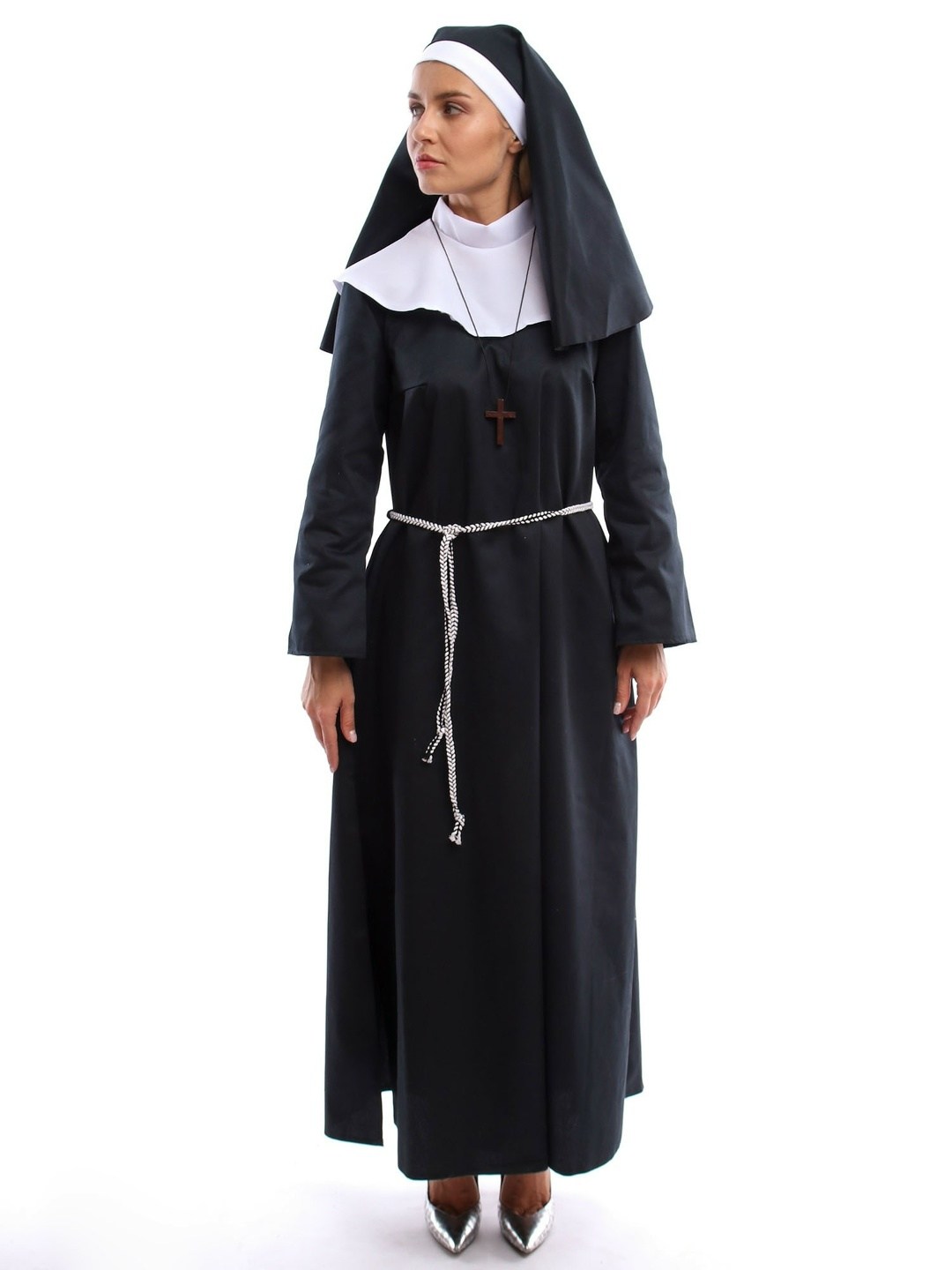 карнавальный костюм монашки женский,костюм монашки для взрослых,костюм монахини,костюм монашки,карнавальный костюм монашка