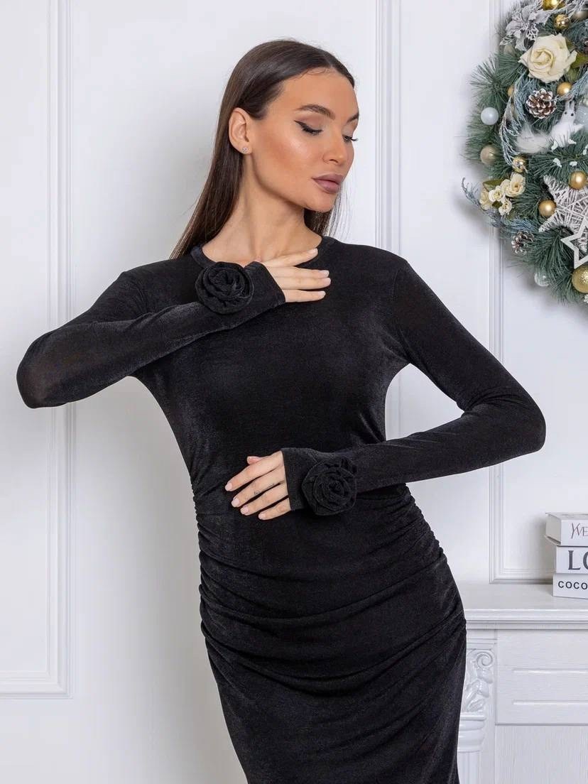 платье черное,нарядное платье,женская платья,бархатное платье,платья отличный