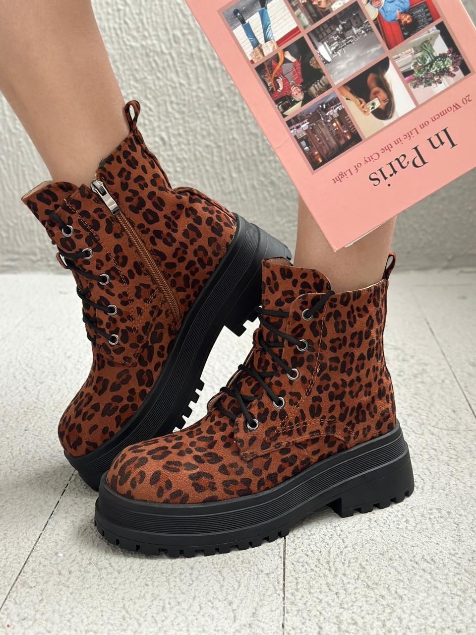 ,леопардовые ботинки,ботинки женские, женская,модные ботинки