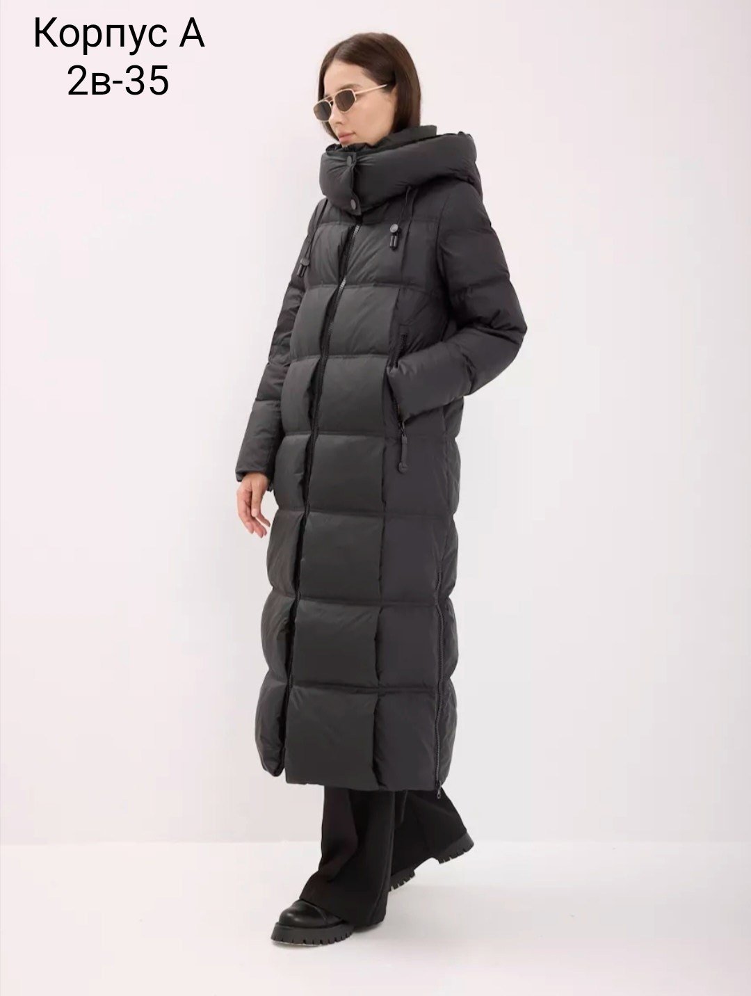 пуховик зимний длинный clasna,пуховик зимний длинный,женские пуховики,стильные пуховики,пуховик пальто