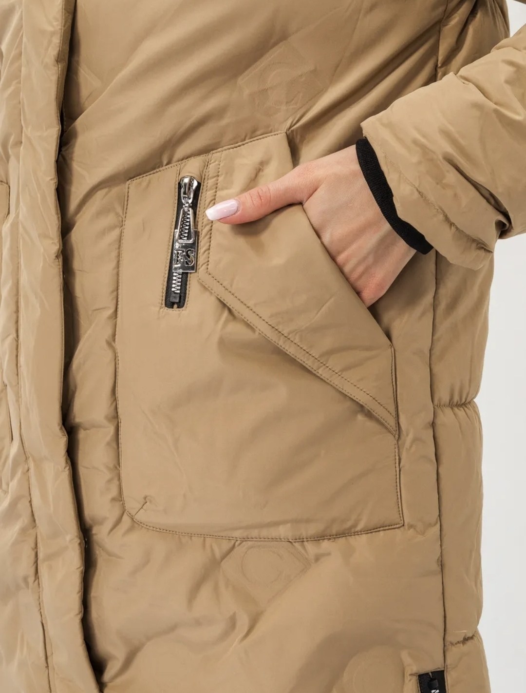 женские пуховики,куртка зимняя женская,удлиненная куртка,бежевый пуховик,пальто утепленное