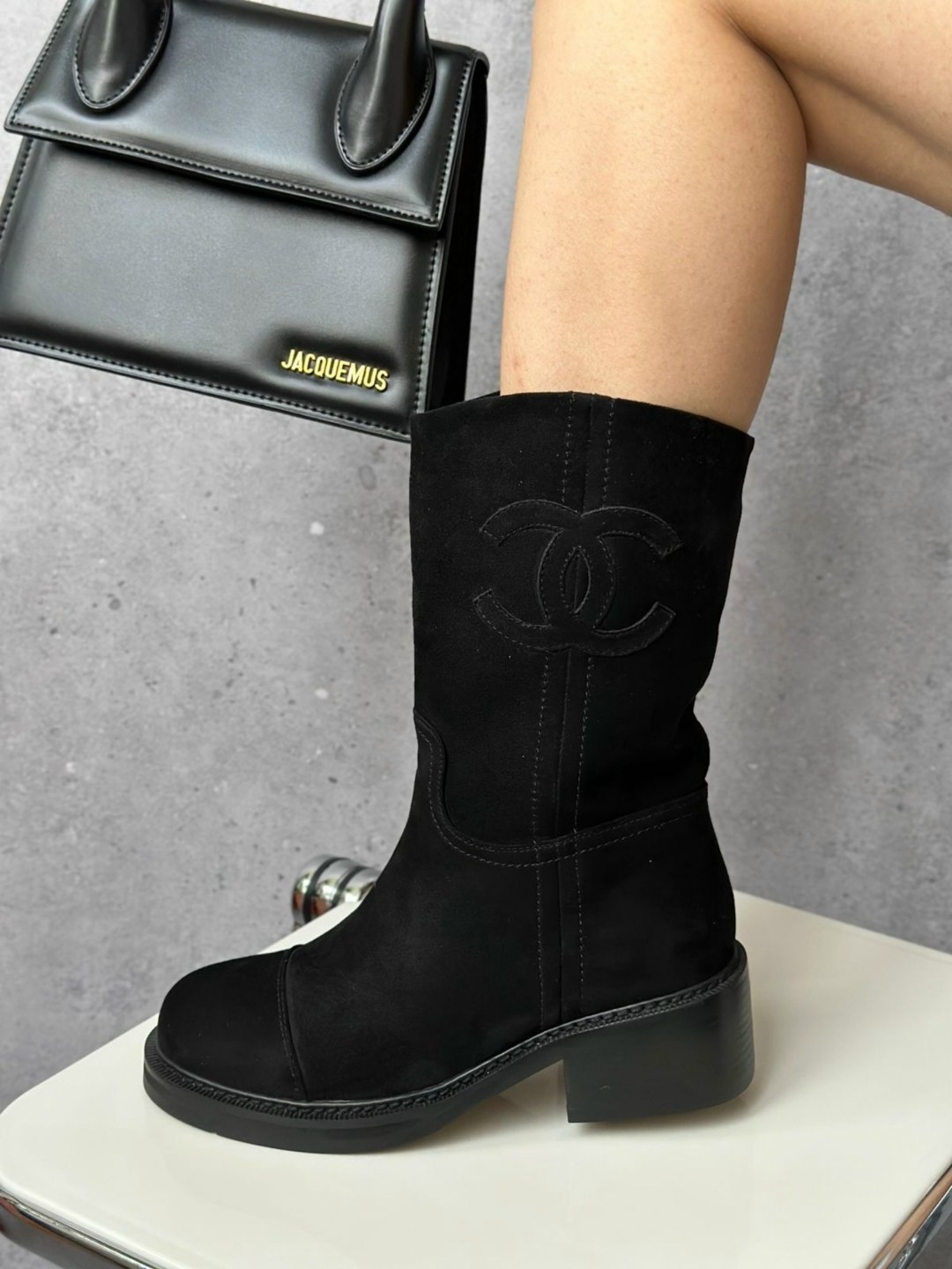 сапоги chanel,замшевые сапоги,ботинки chanel,замшевые полусапоги,сапоги модные