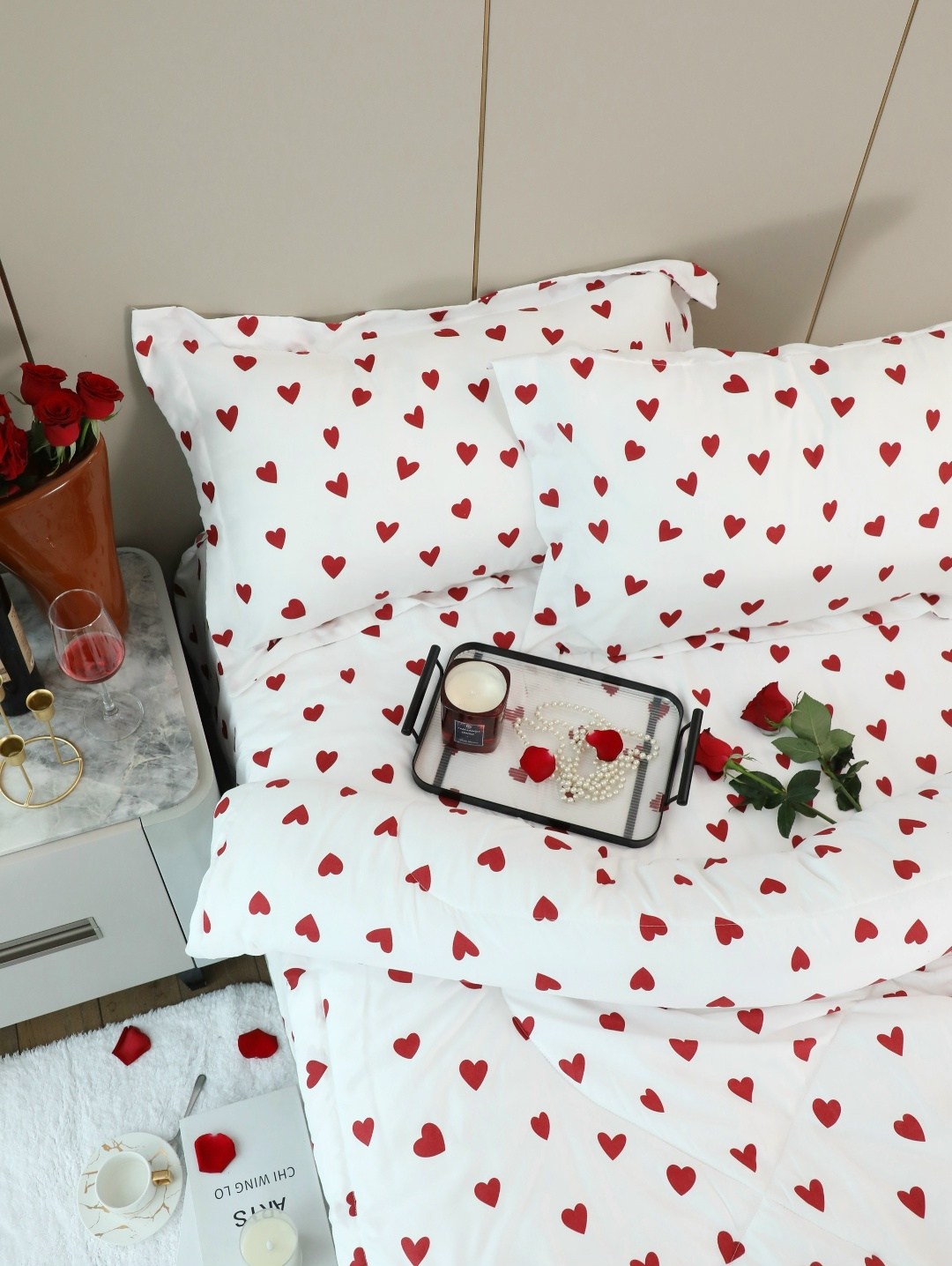комплект постельного белья,постельное белье 1 5 спальное,постельное белье,постельное белье с сердечками,постельно белье 2 спальное