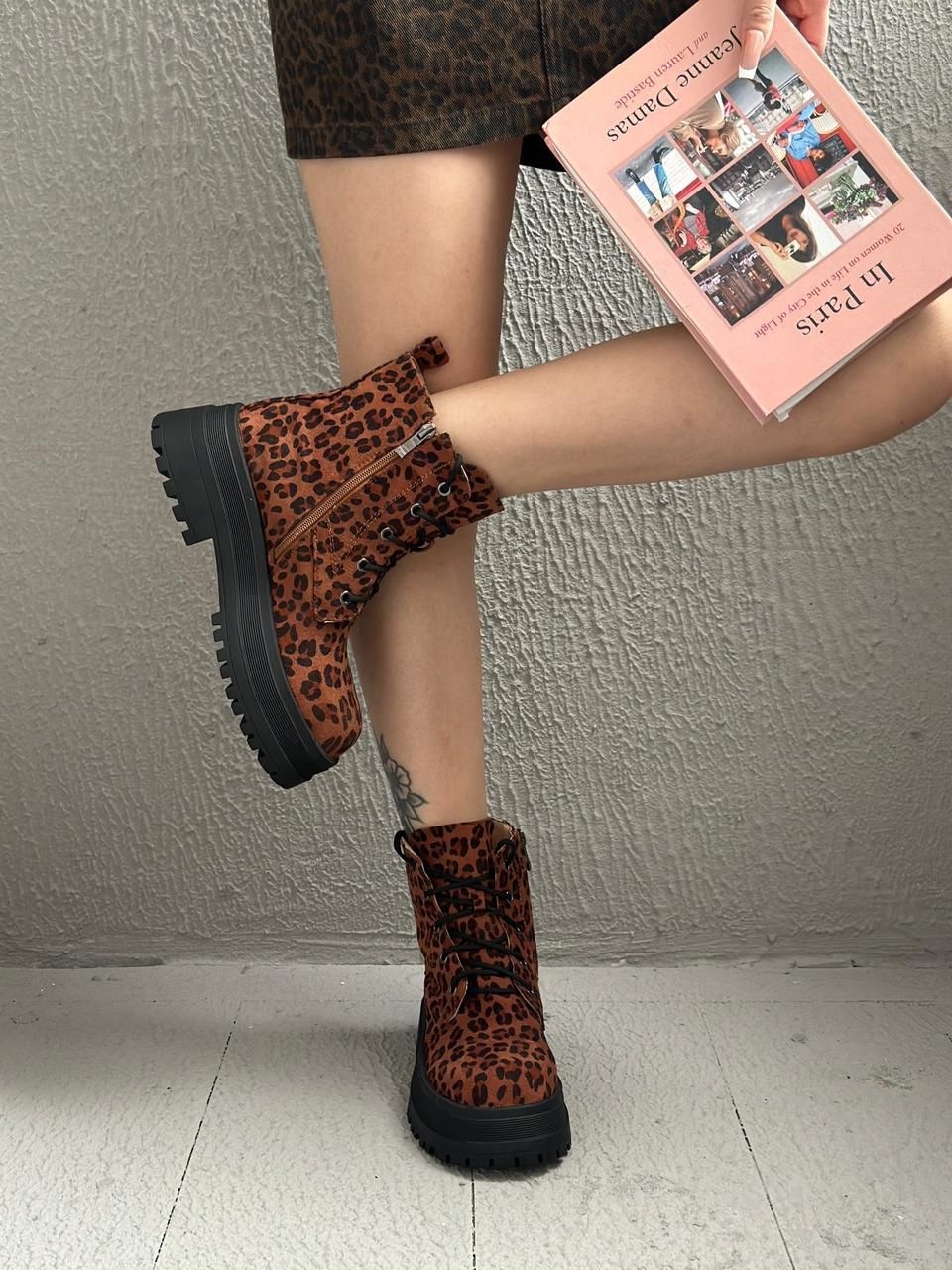 ,леопардовые ботинки,ботинки женские, женская,модные ботинки