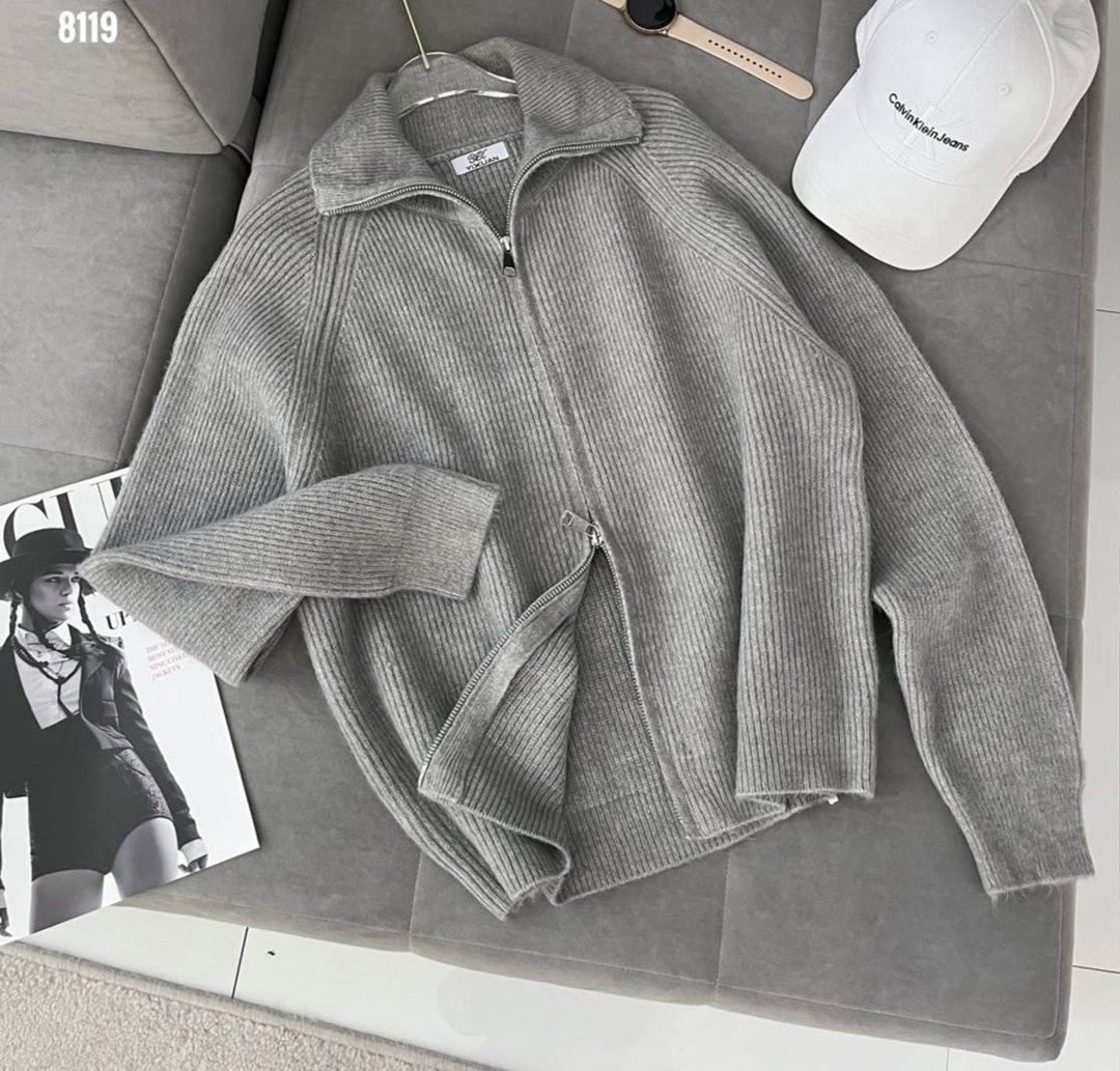 модные свитера,свитер на молнии с воротником,женская кофта,свитер с воротником,кардиган на молнии вязаный