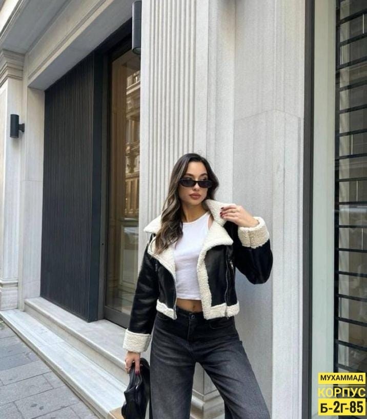 женская куртка из искусственной кожи,куртка из искусственной овчины,укороченная дубленка,короткая куртка из искусственной кожи,повседневная куртка