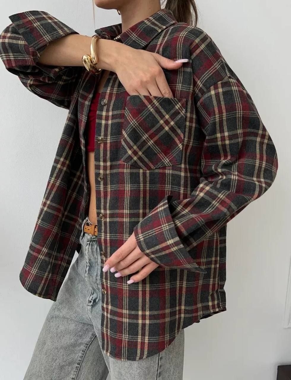 рубашка в клетку,рубашка женская,рубашка в клетку женская оверсайз,рубашка оверсайз в клетку