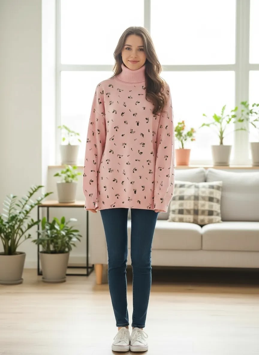 женские свитера,свитер,свитер с высоким воротом,вязаные свитера,корейский свитер