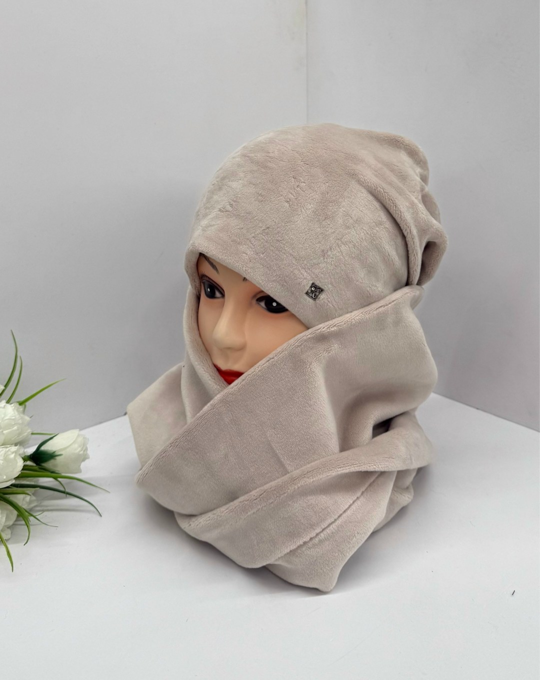 комплект женский шапка и хомут,комплект шапка шарф,комплект шапка снуд,шапка со снудом женская,шапка со снудом женская комплект