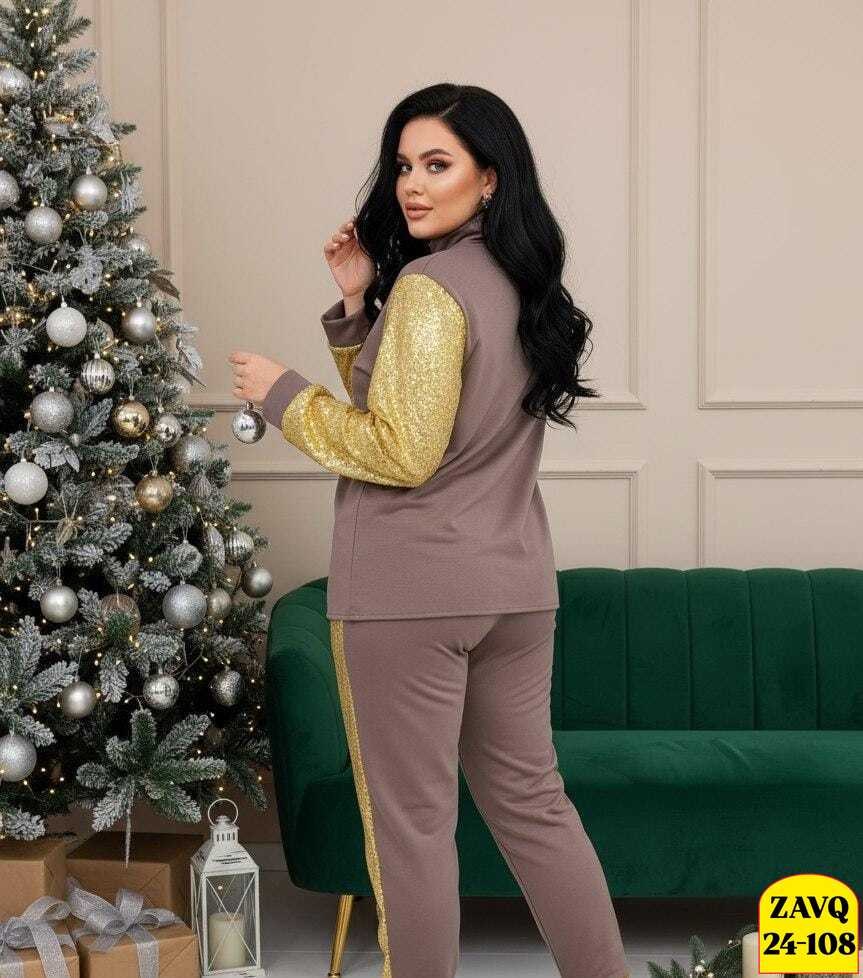 женские спортивные костюмы больших размеров,женские костюмы больших размеров,костюм с блестками,трикотажные костюмы,костюм с пайетками
