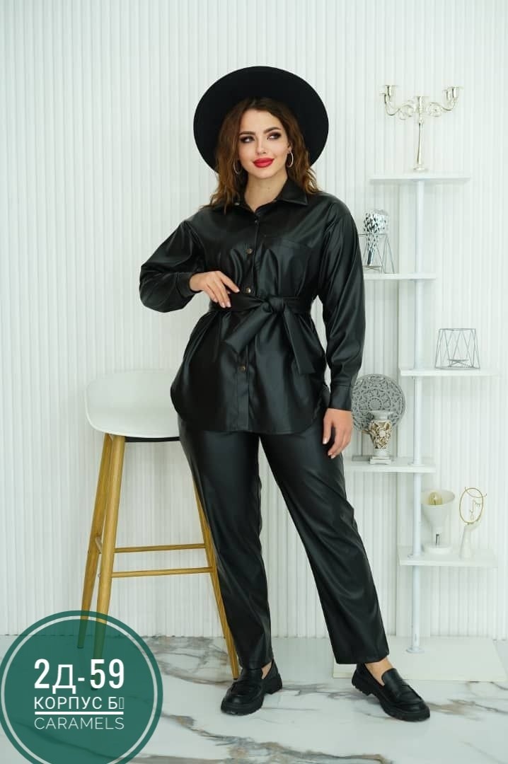 костюм из экокожи женские,костюм из экокожи,повседневный костюм больших размеров,костюм классика,костюмы двойки