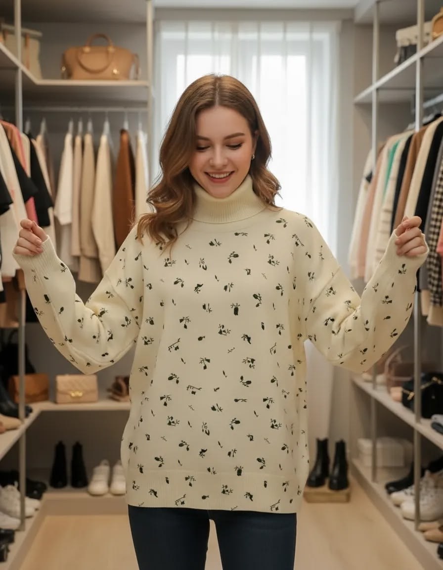 женские свитера,свитер,свитер с высоким воротом,вязаные свитера,корейский свитер