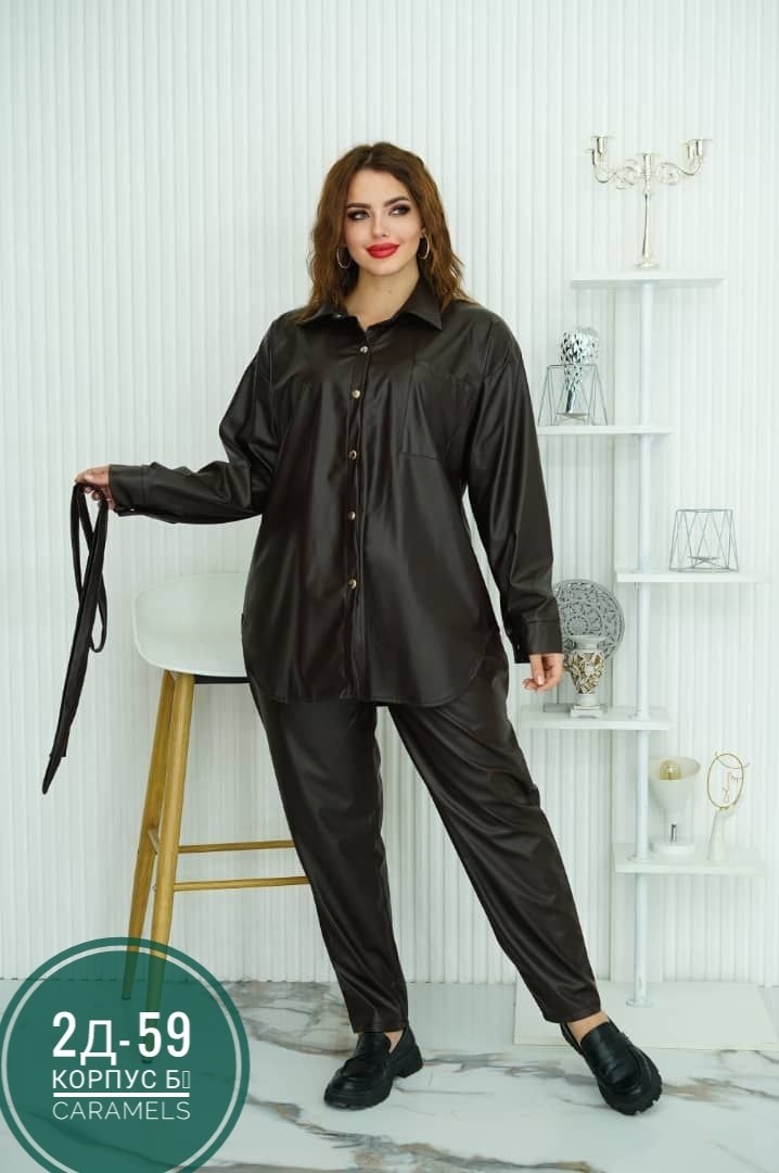костюм из экокожи женские,костюм из экокожи,повседневный костюм больших размеров,костюм классика,костюмы двойки