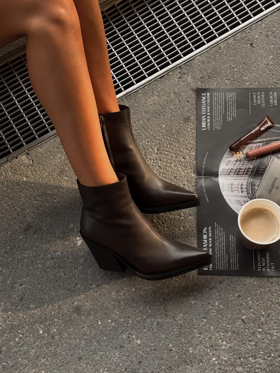 ботильоны женские,женские ботильоны с острым носком,женская ,ботильоны модные,женская  осень