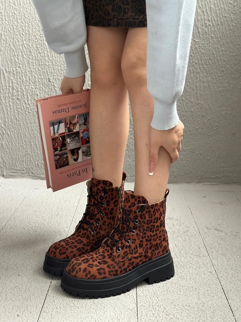 ,леопардовые ботинки,ботинки женские, женская,модные ботинки