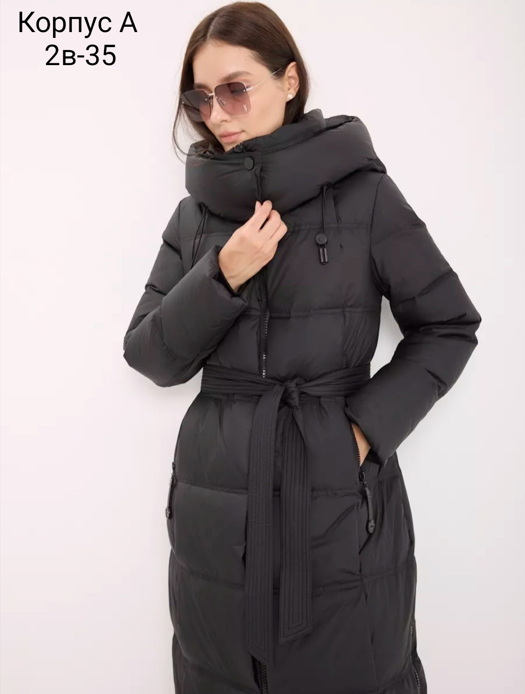 пуховик зимний длинный clasna,пуховик зимний длинный,женские пуховики,стильные пуховики,пуховик пальто