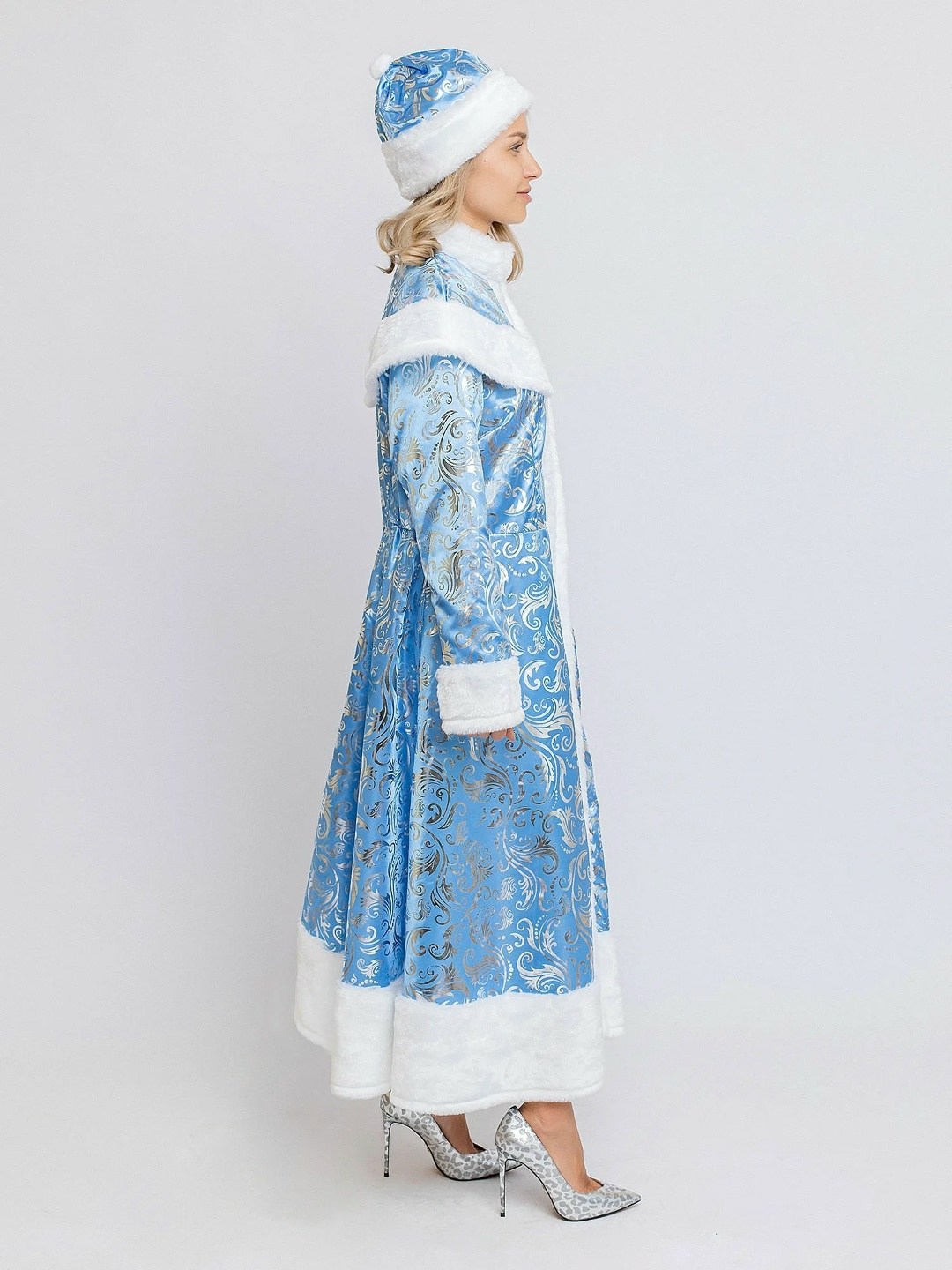 костюмы снегурочки,костюм снегурочки для взрослых,карнавальные костюм снегурочка,костюм снегурочка зимние узоры,костюм снегурочка премиум взрослая