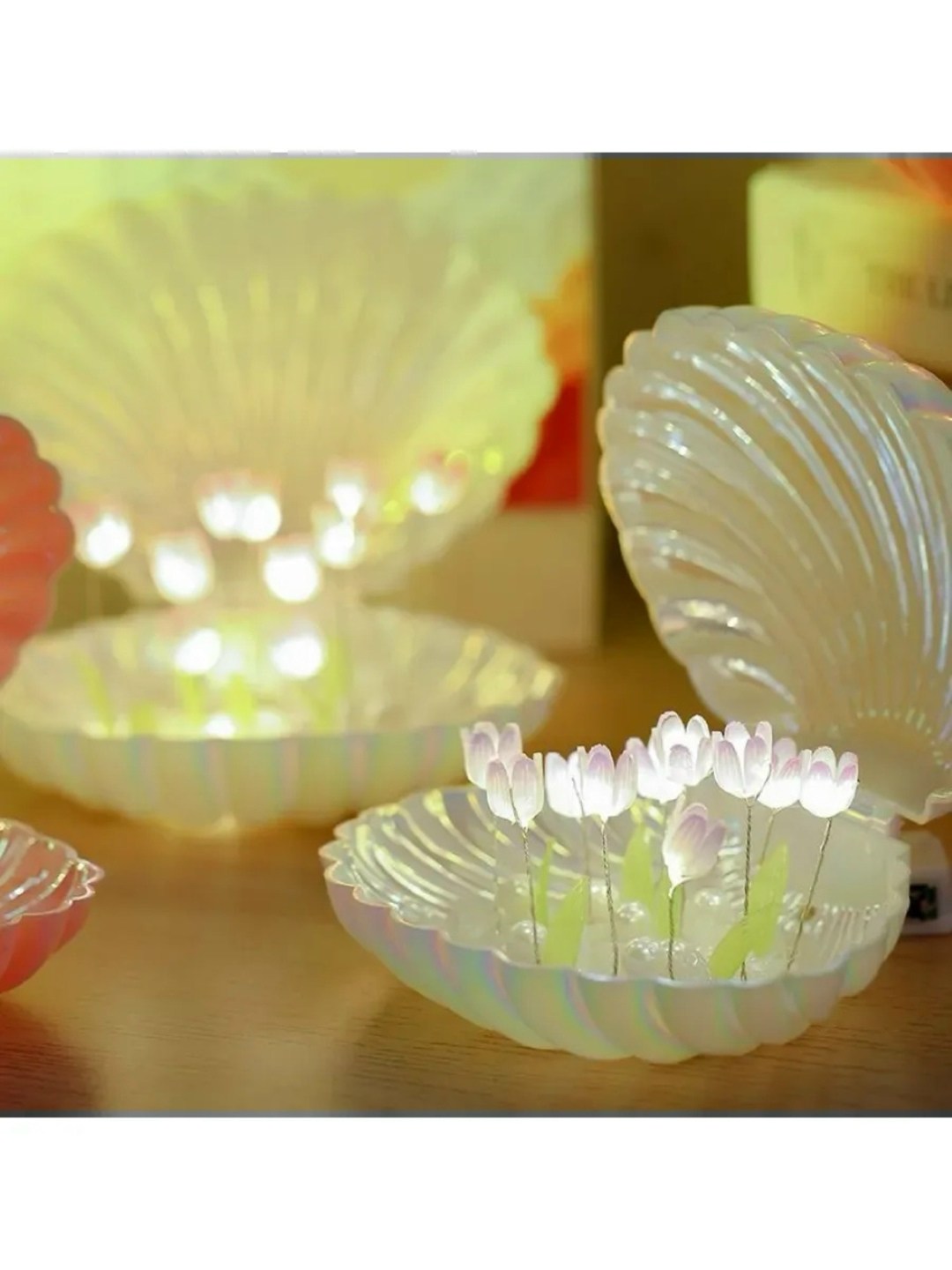 ночник ракушка,светильник ракушка,ночник ракушка с жемчужиной,шкатулка ракушка,форма ракушки