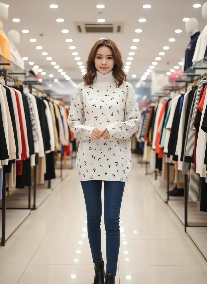 женские свитера,свитер,свитер с высоким воротом,вязаные свитера,корейский свитер