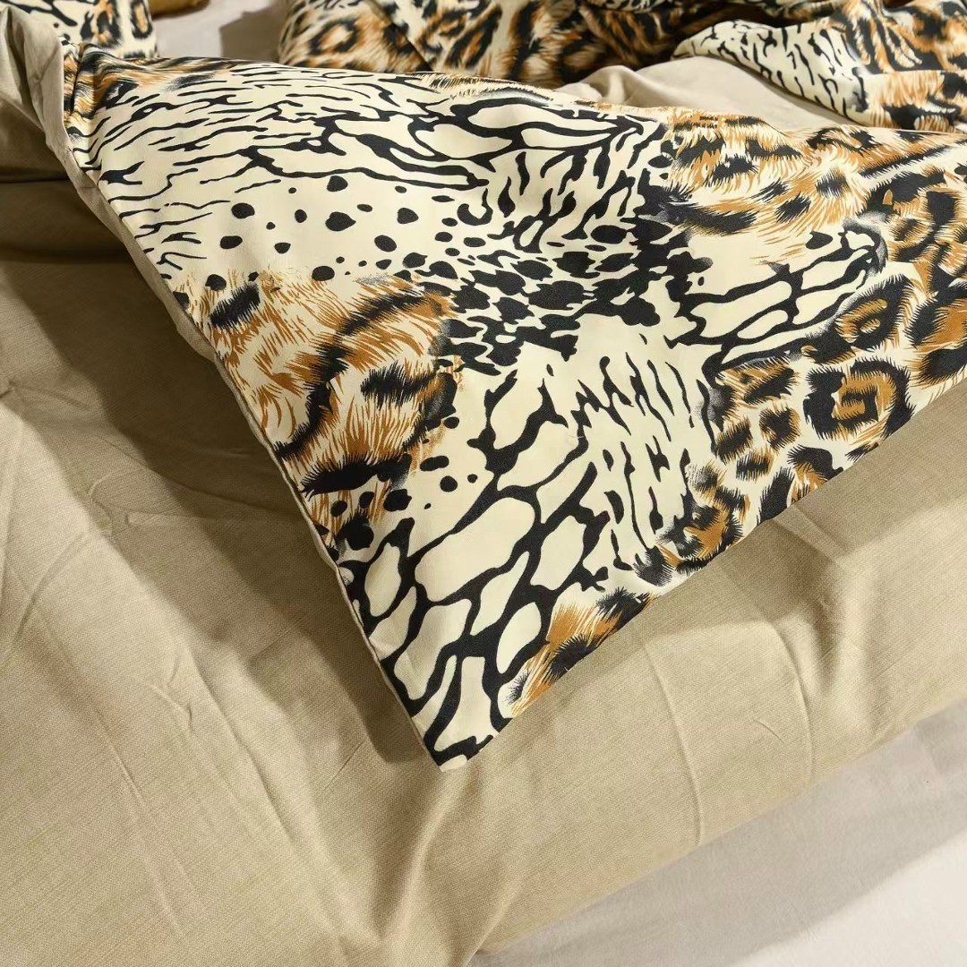 комплект постельного белья,постельного белья,постельное белье унисон леопард,комплект постельного белья двуспальное,постельное белье леопардовое