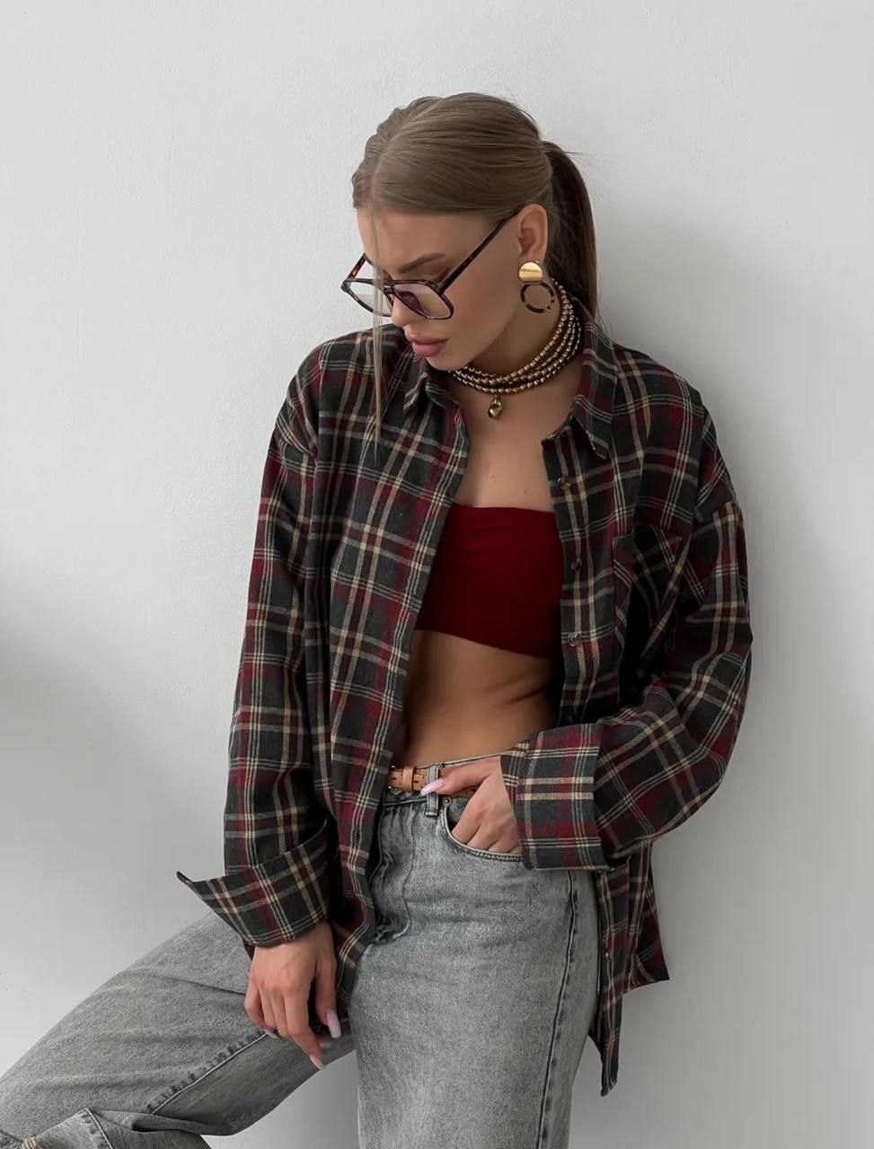 рубашка в клетку,рубашка женская,рубашка в клетку женская оверсайз,рубашка оверсайз в клетку