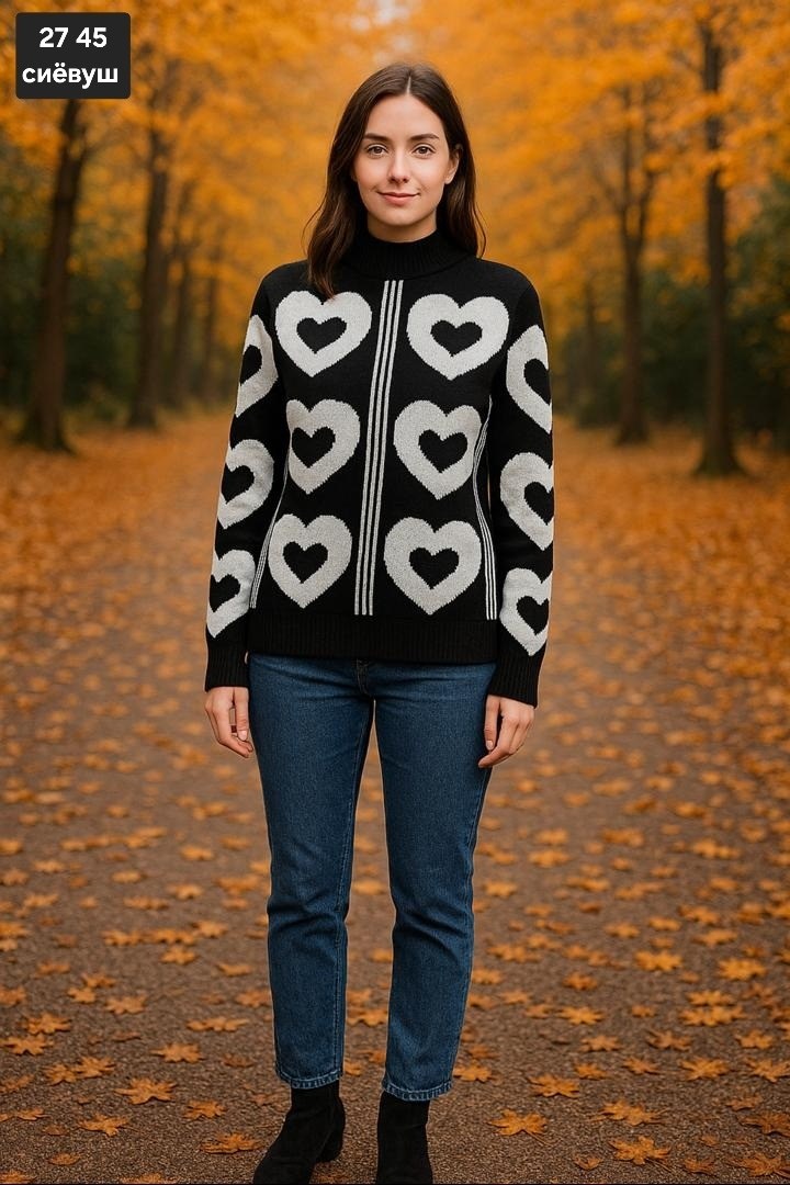 модные свитера,свитера женские,свитер,свитер с сердцем,кофта женская